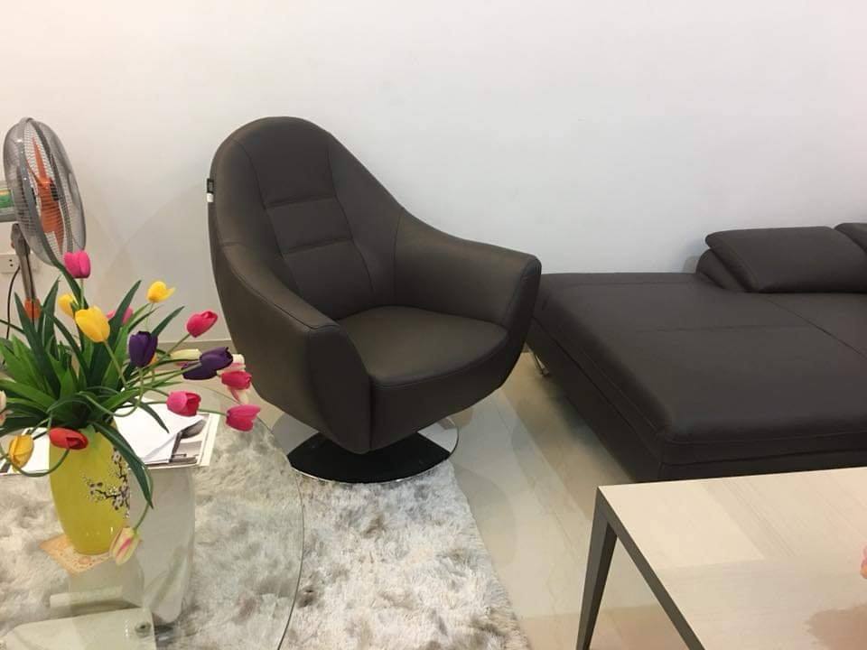 Ghế đơn da Malaysia KH180 góc 2