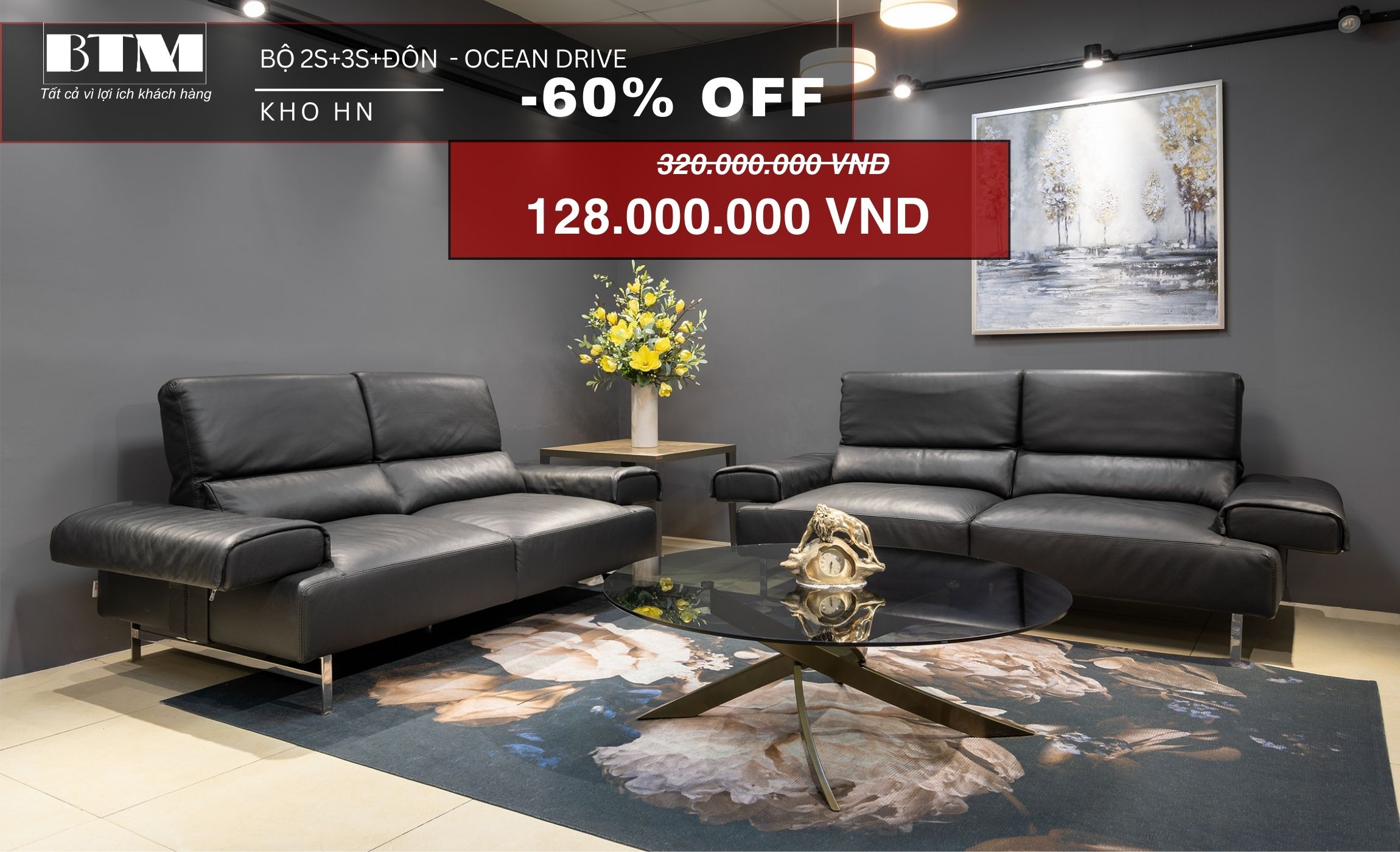 Sofa da Italia: Bộ rời Oceandrive góc 1