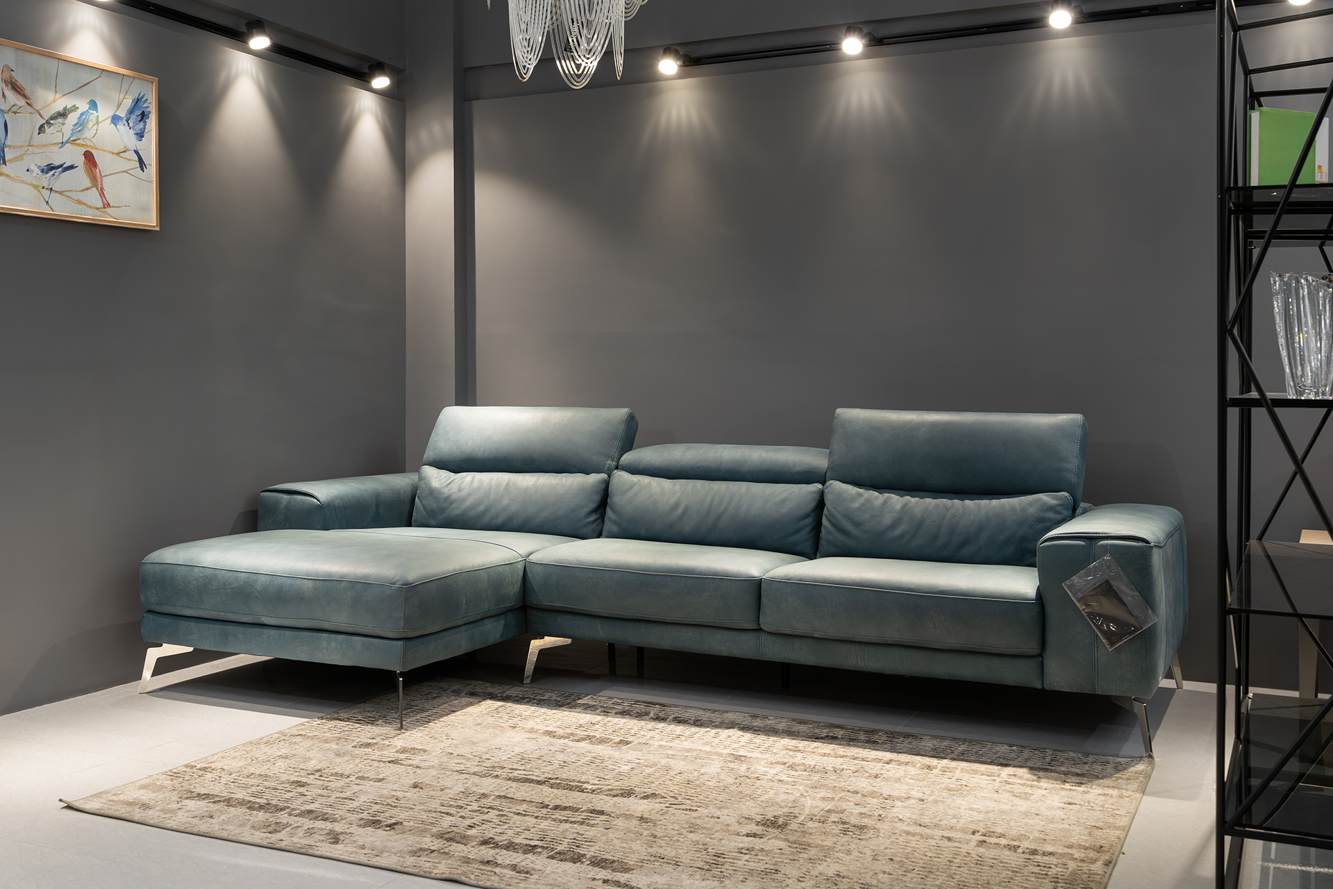 Sofa da mài Italia: Bộ góc Canova