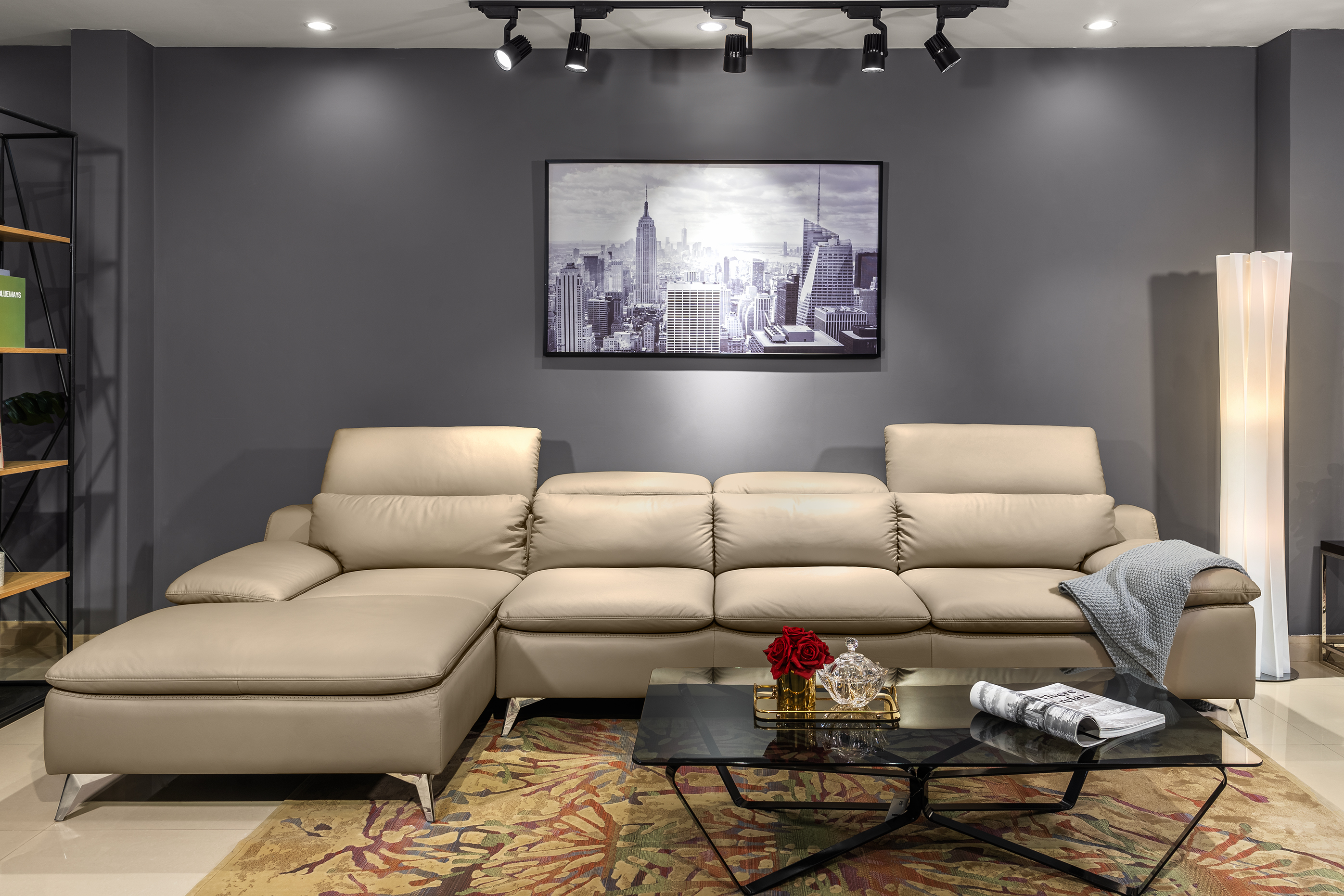 Sofa da Malaysia: Bộ góc KH291 góc 4
