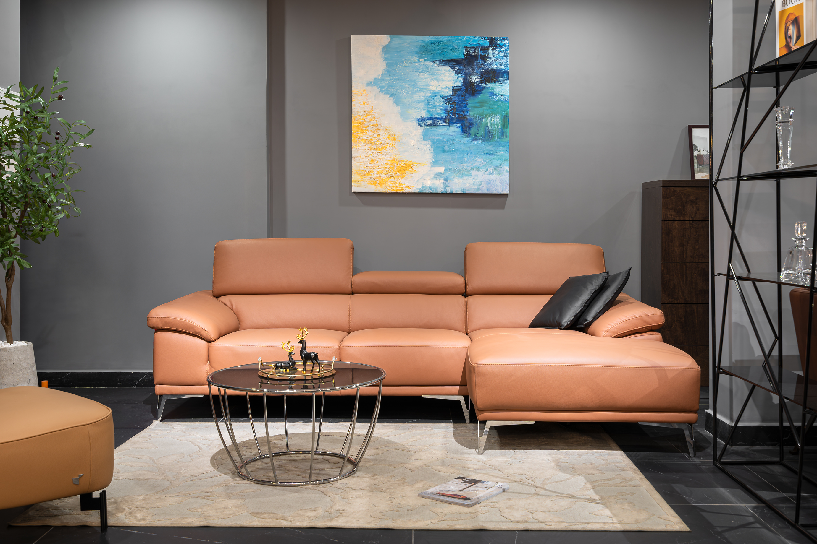 Sofa da Italia: Bộ góc Seneca 1038