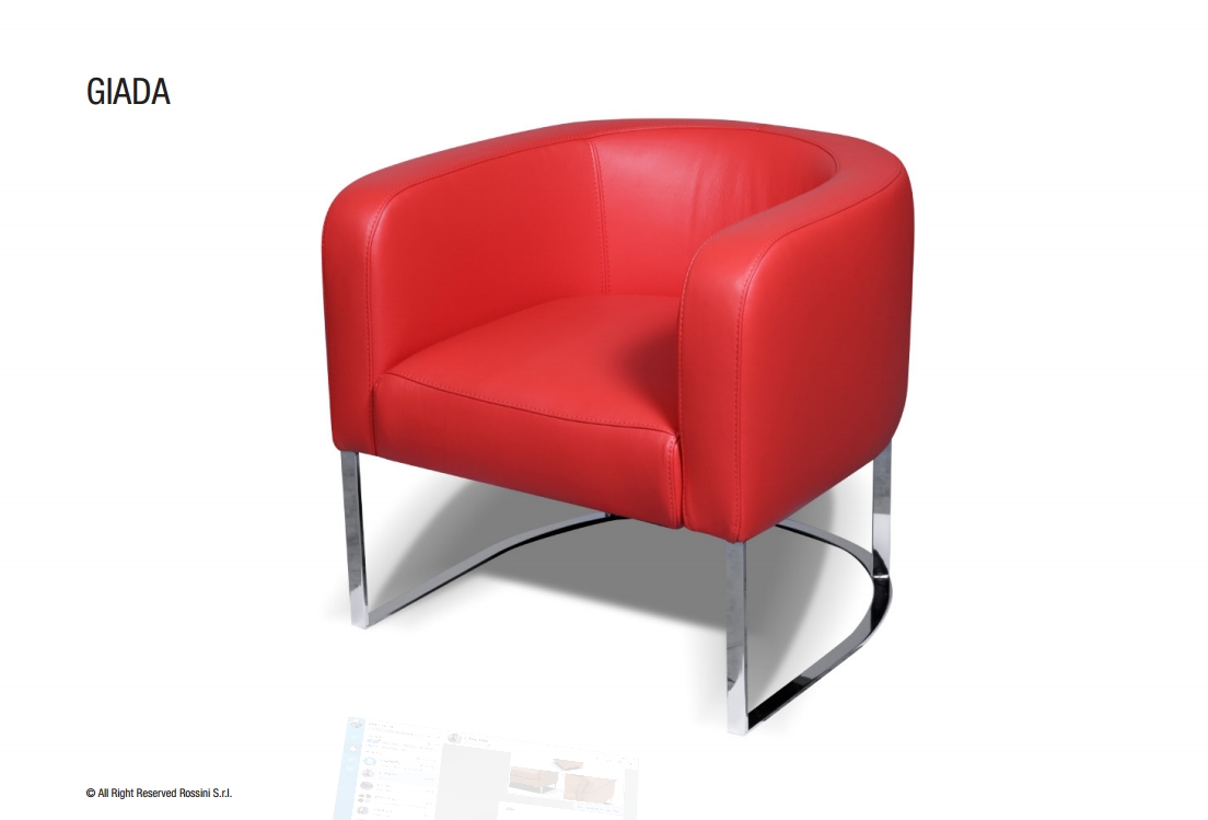 Ghế da Armchair Giada góc 4