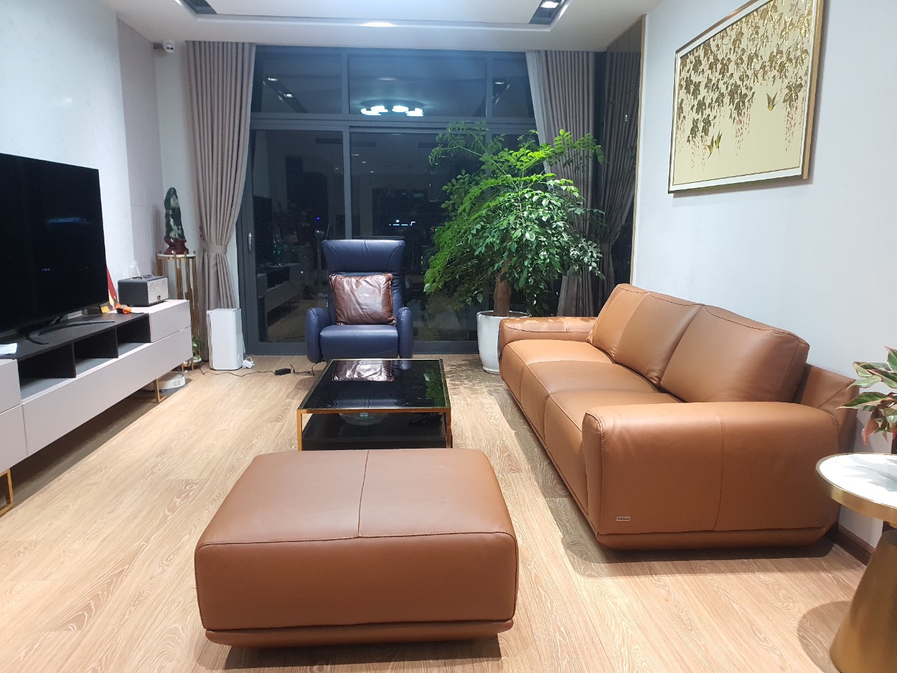 Sofa da Italia: Băng dài King góc 3