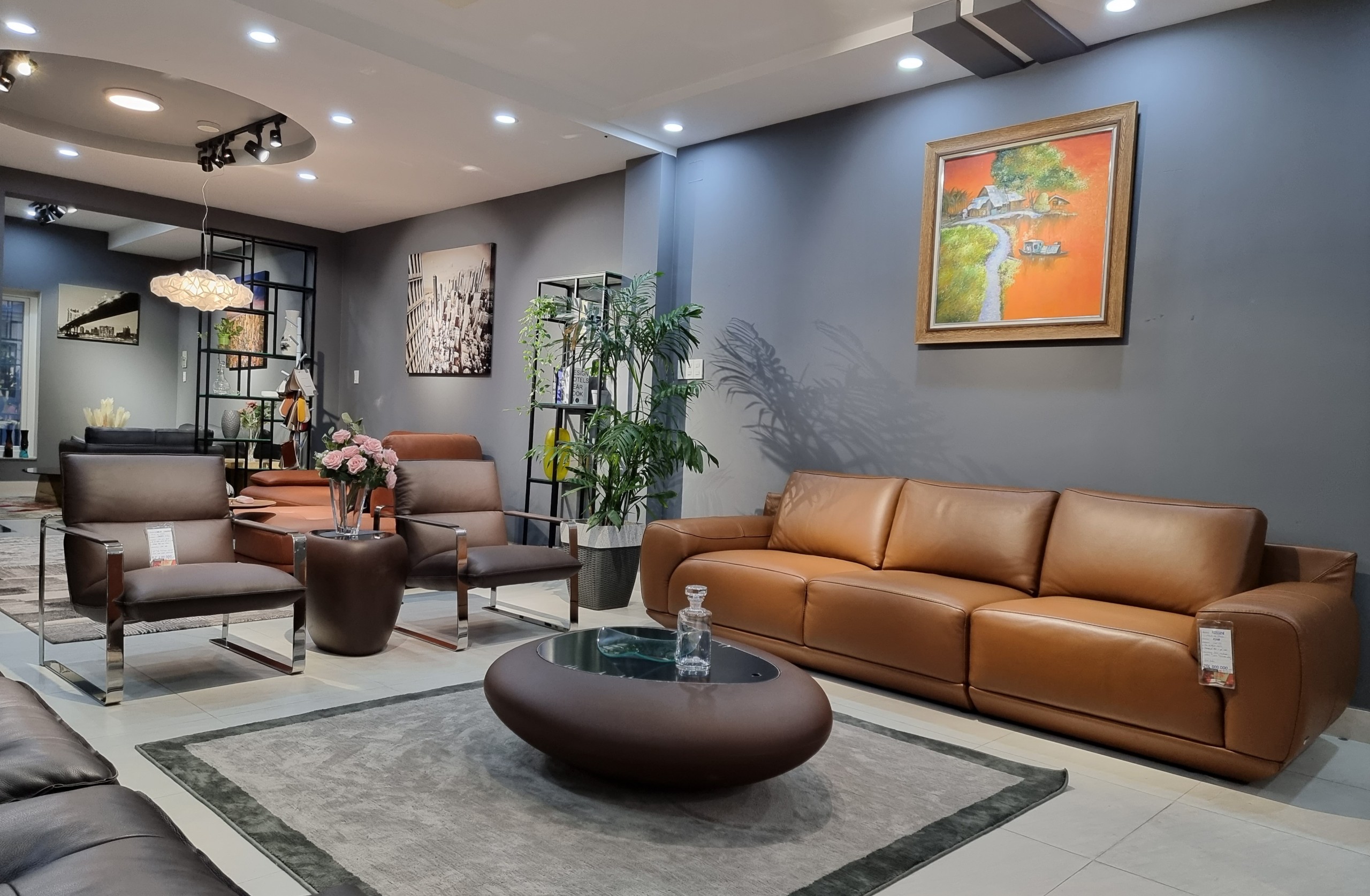 Sofa da Italia: Băng dài King góc 1