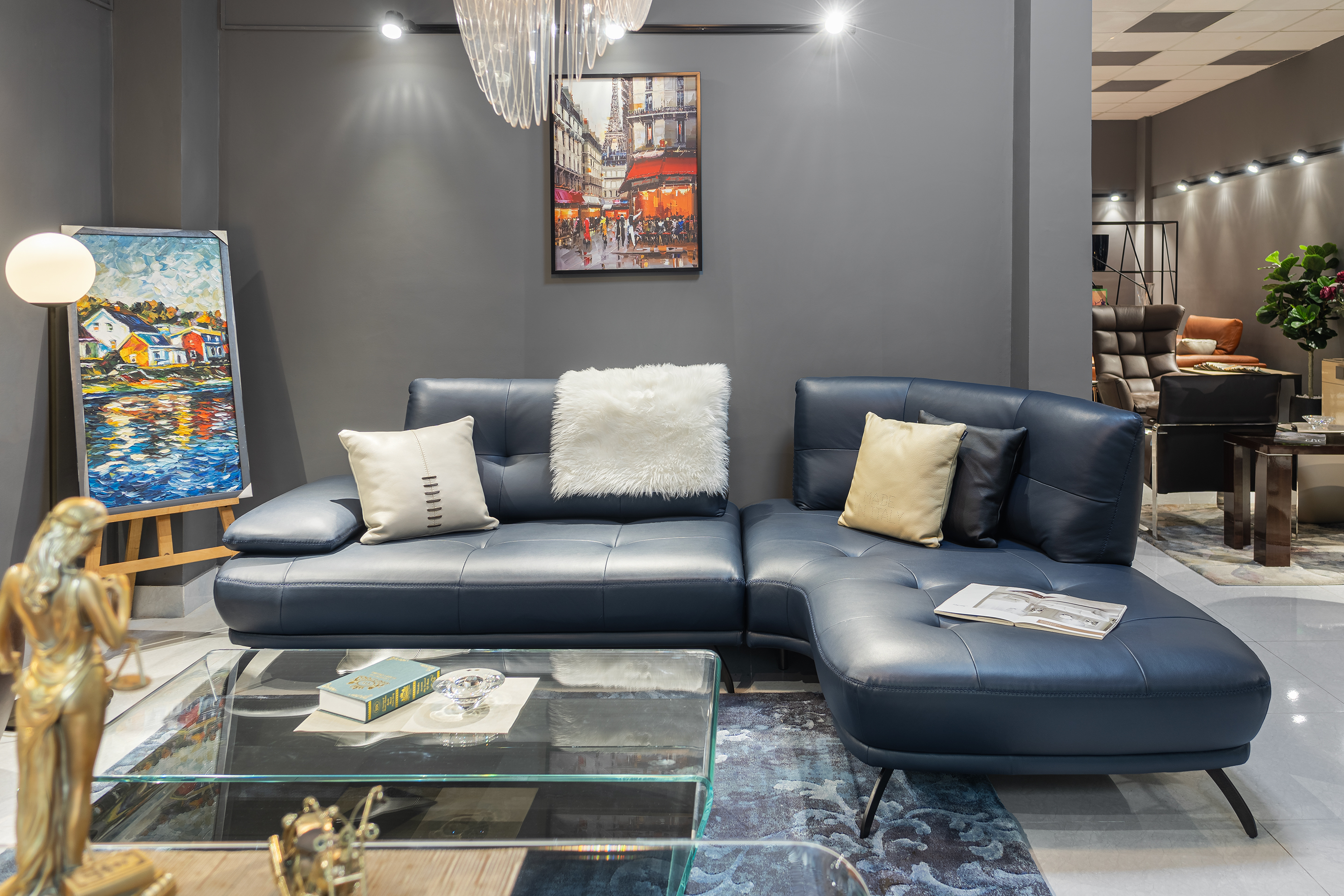 Sofa da Italia: Bộ góc Bogart góc 4