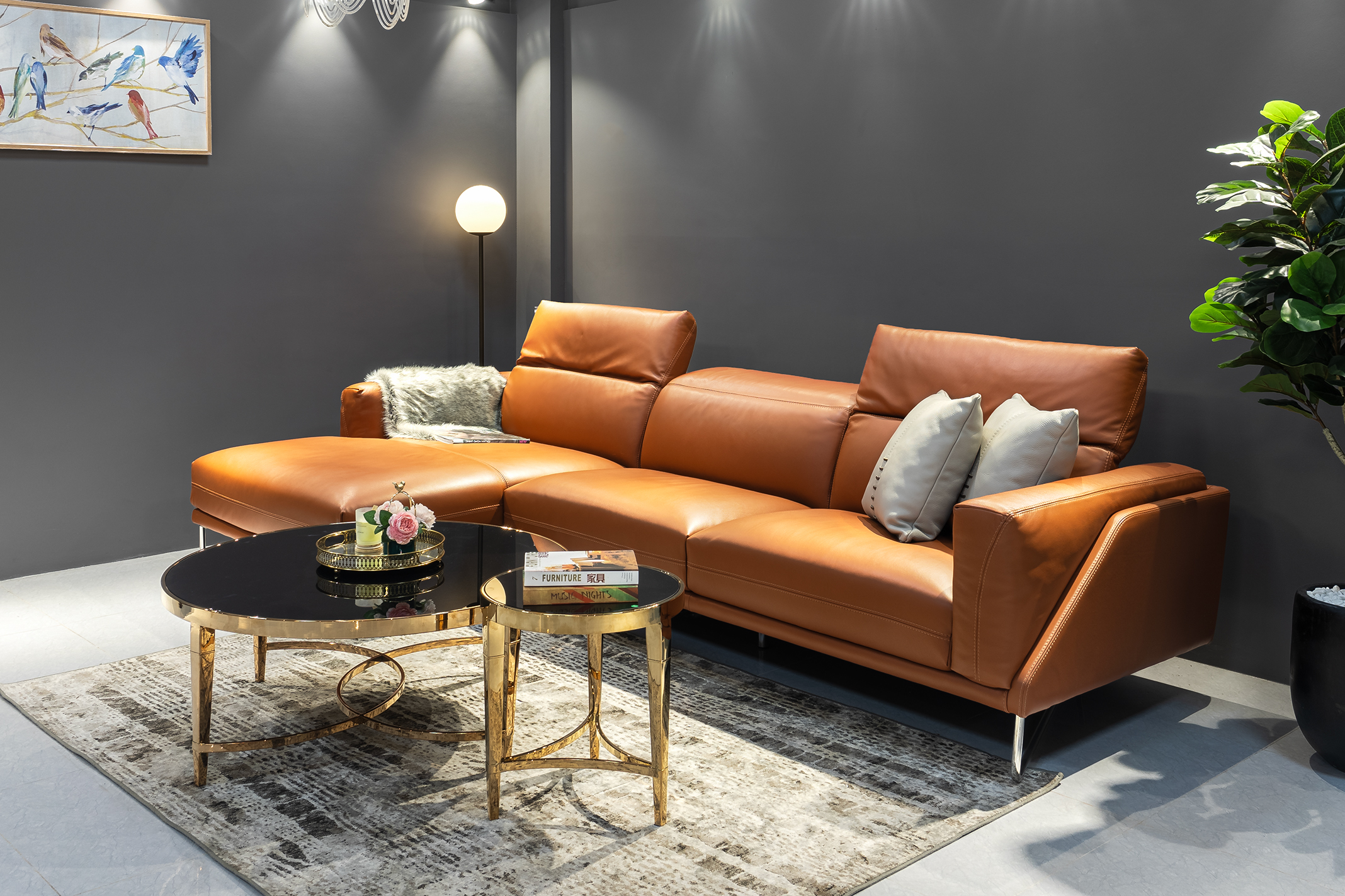 Sofa da Italia: Bộ góc Azzurro góc 2