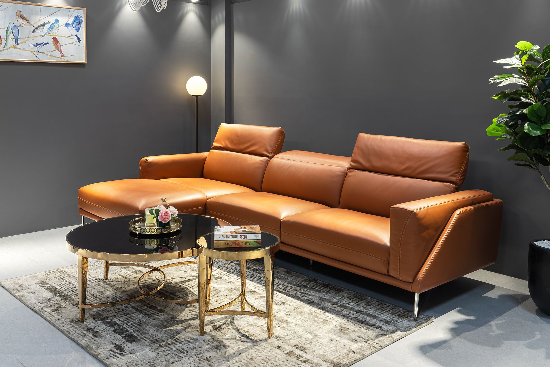 Sofa da Italia: Bộ góc Azzurro góc 3