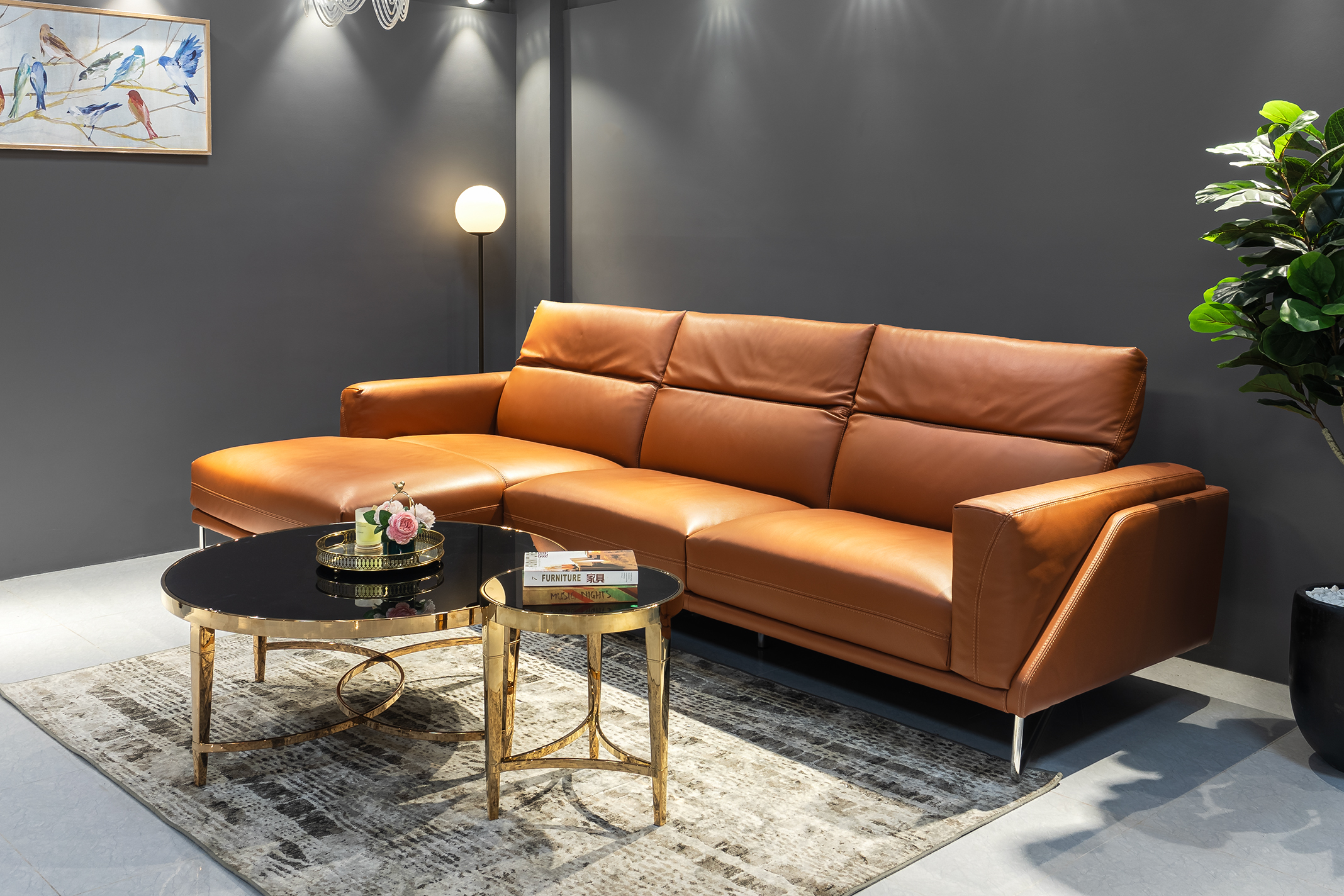 Sofa da Italia: Bộ góc Azzurro góc 4