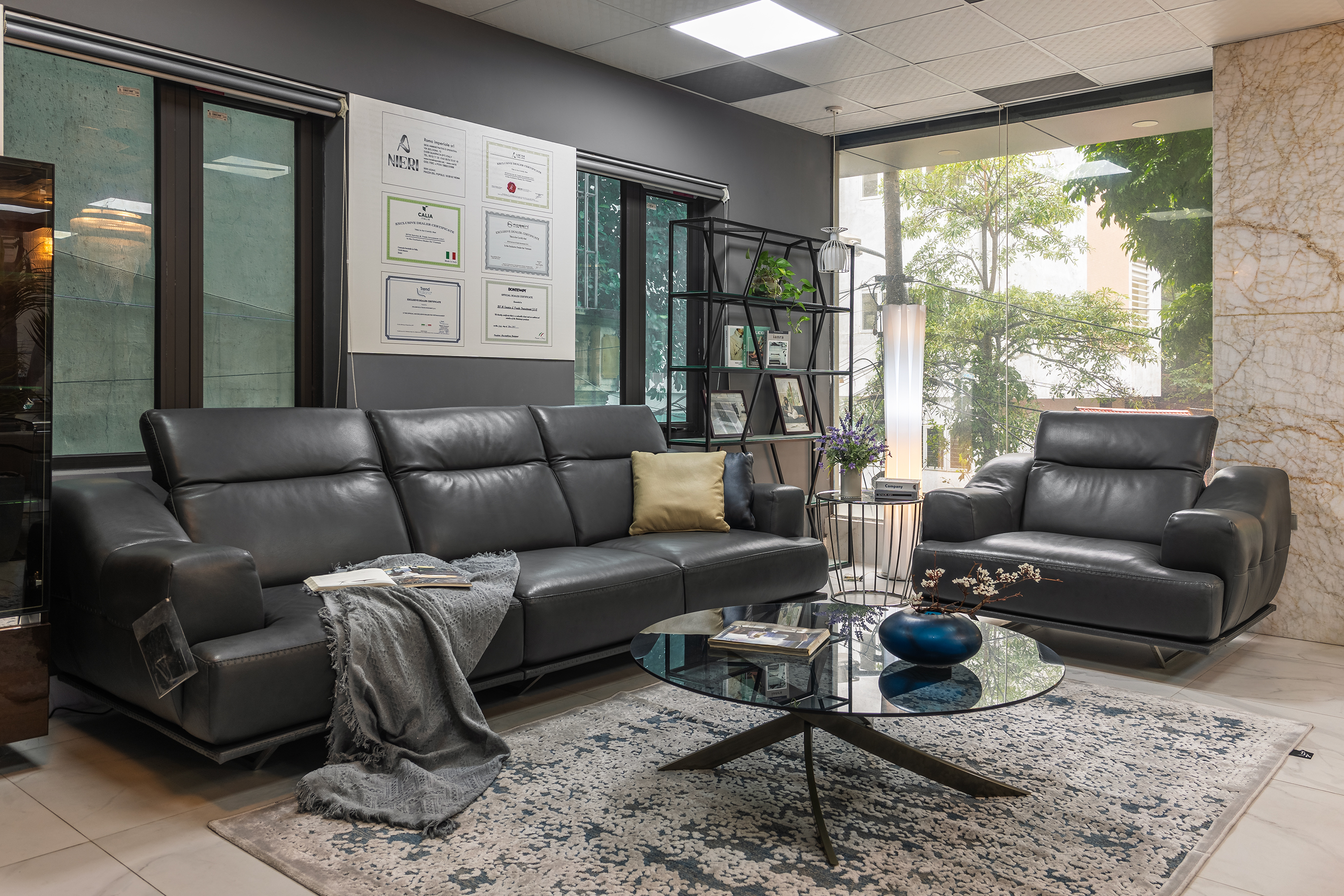 Sofa da Italia: Bộ rời Fellini góc 1