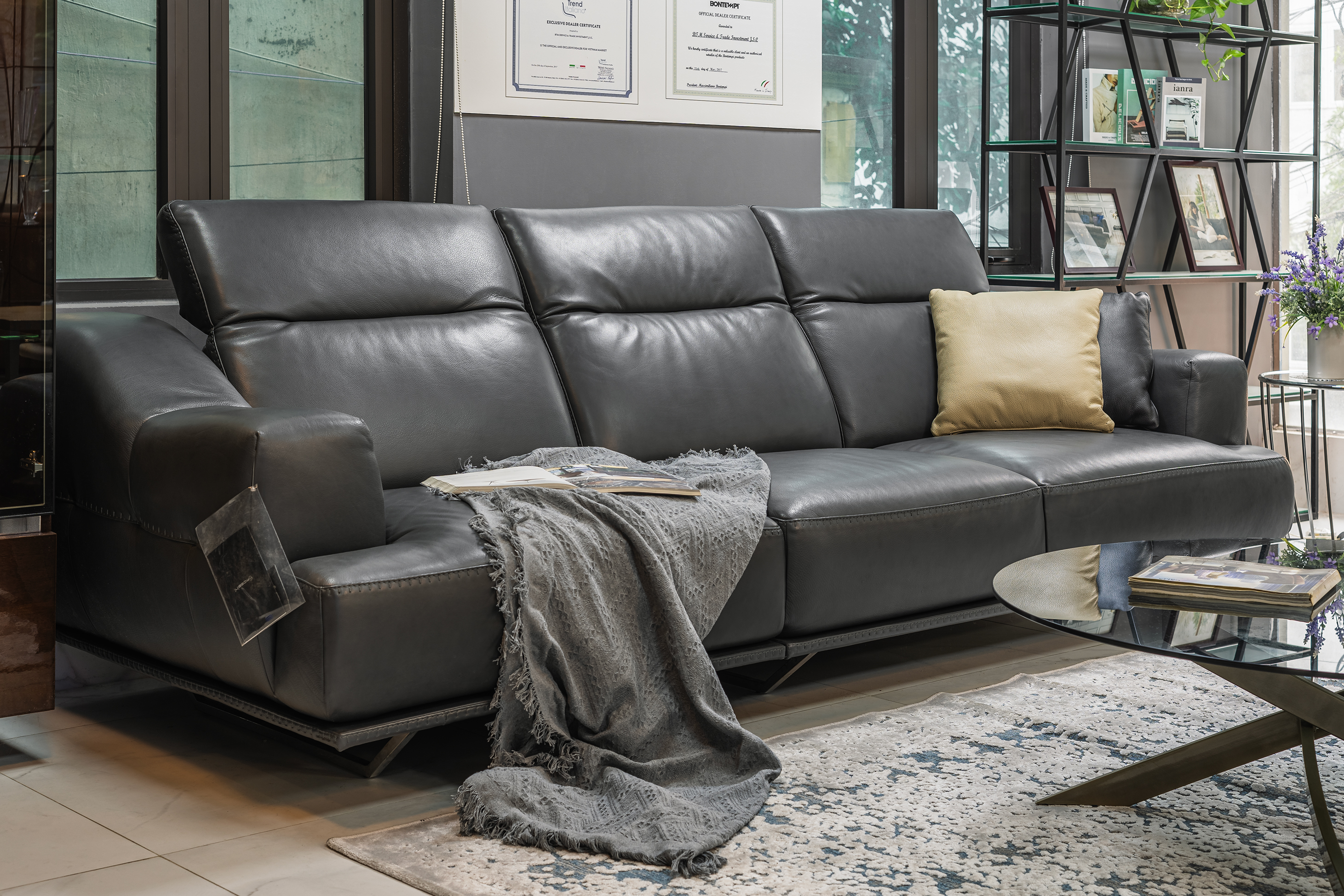 Sofa da Italia: Bộ rời Fellini góc 2