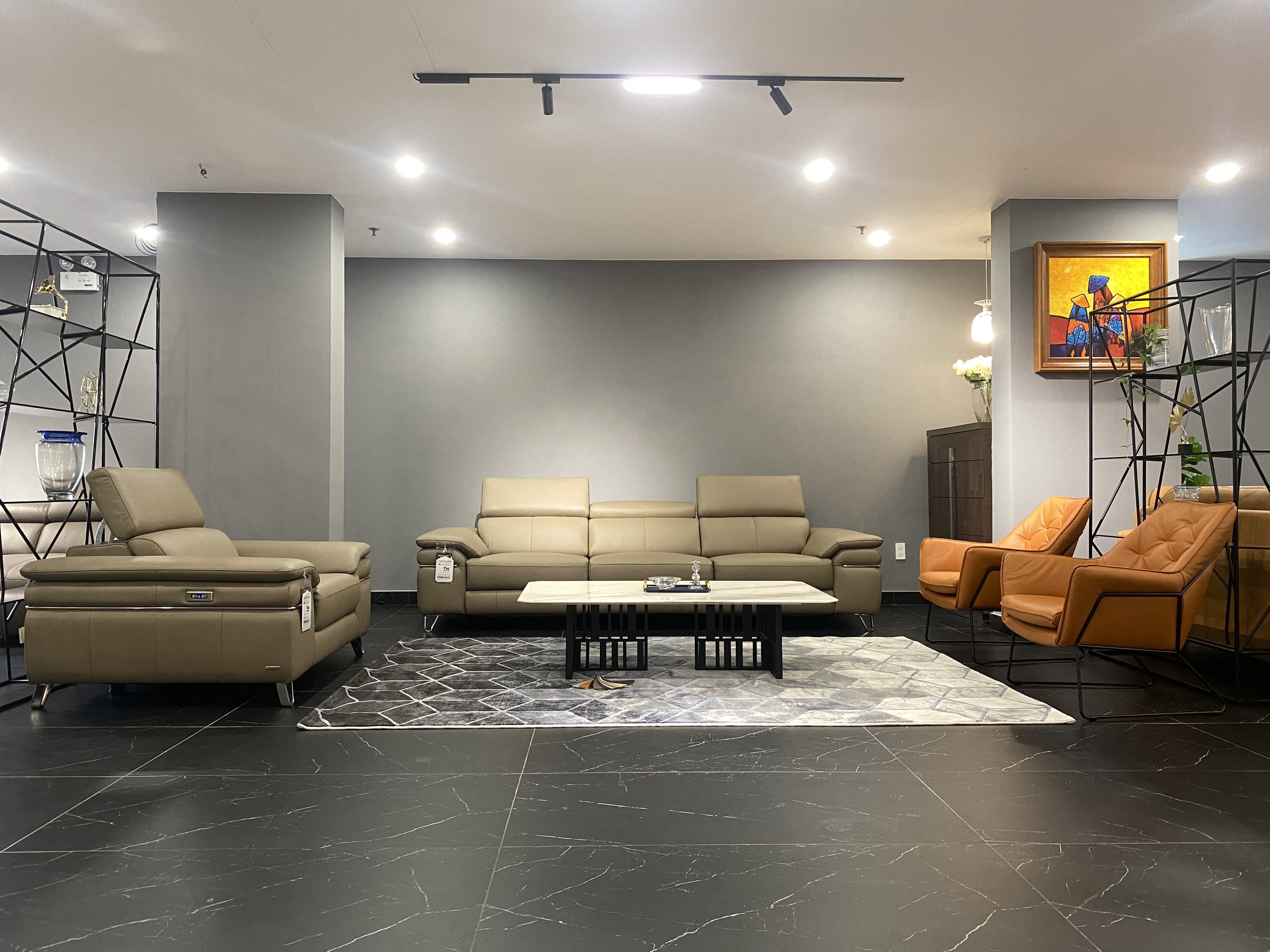 Sofa da Malaysia: Sofa thư giãn điện 1183 góc 2