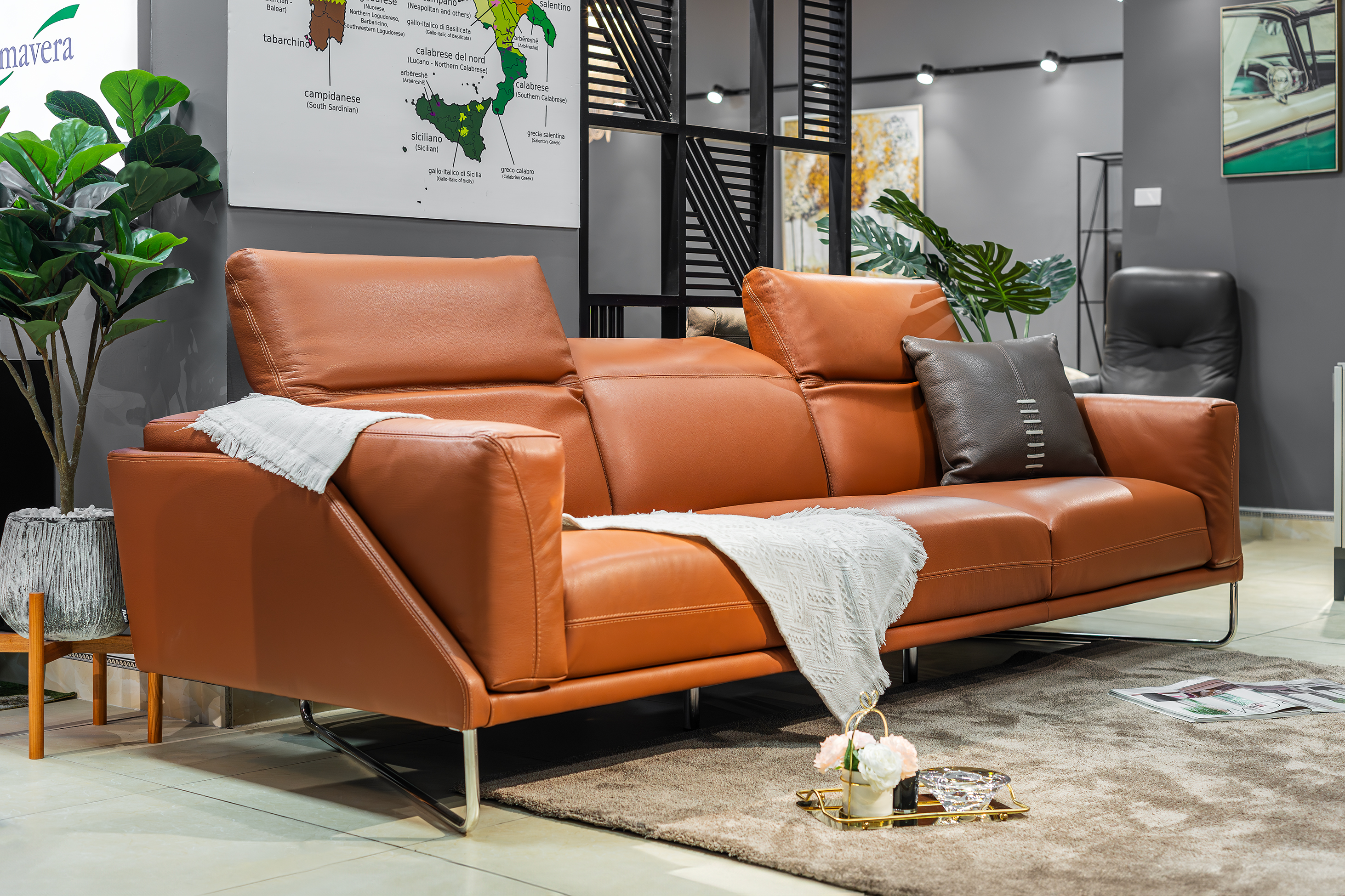 Sofa da Italia: Băng dài Azzurro góc 3