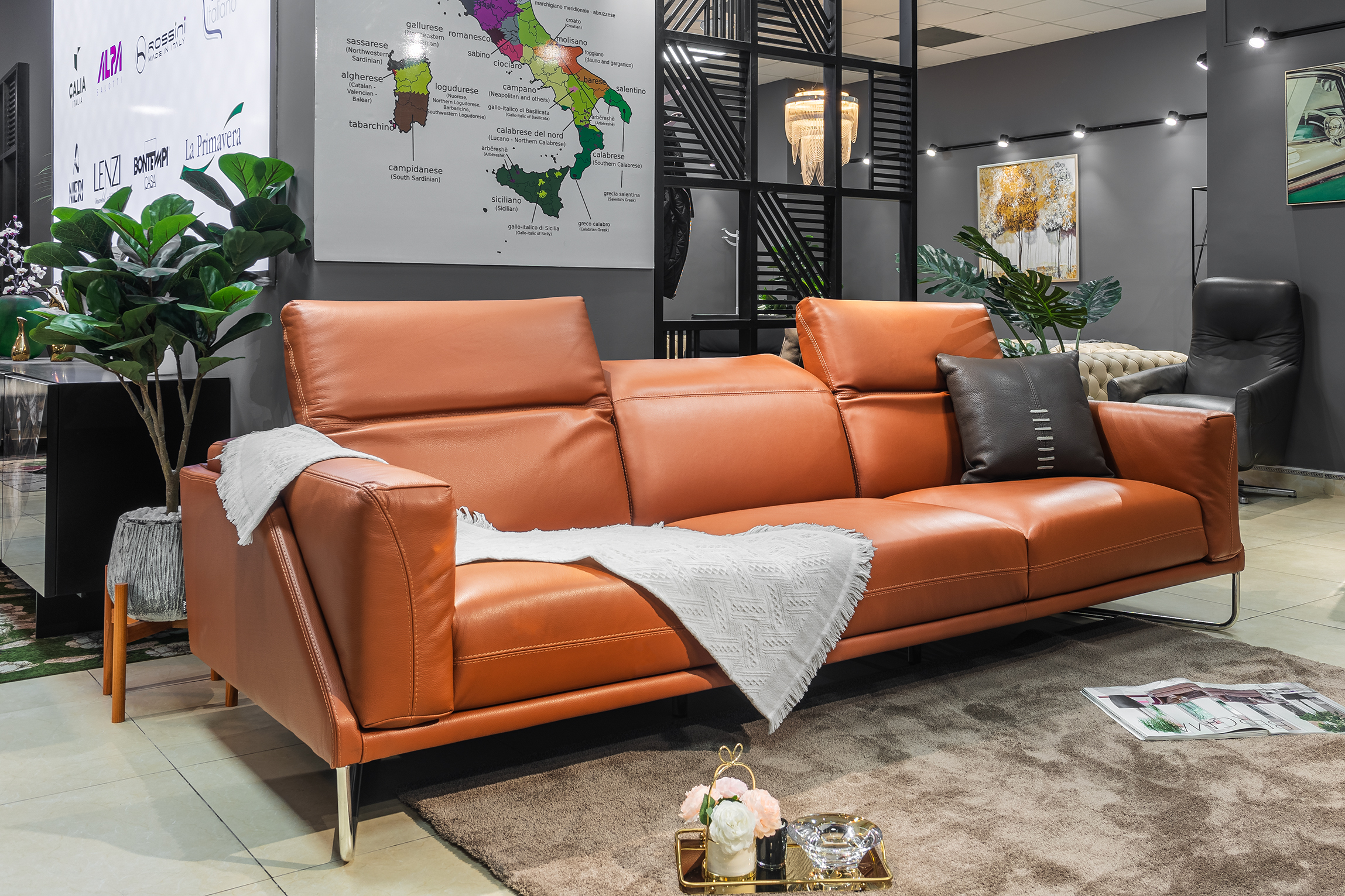 Sofa da Italia: Băng dài Azzurro góc 1