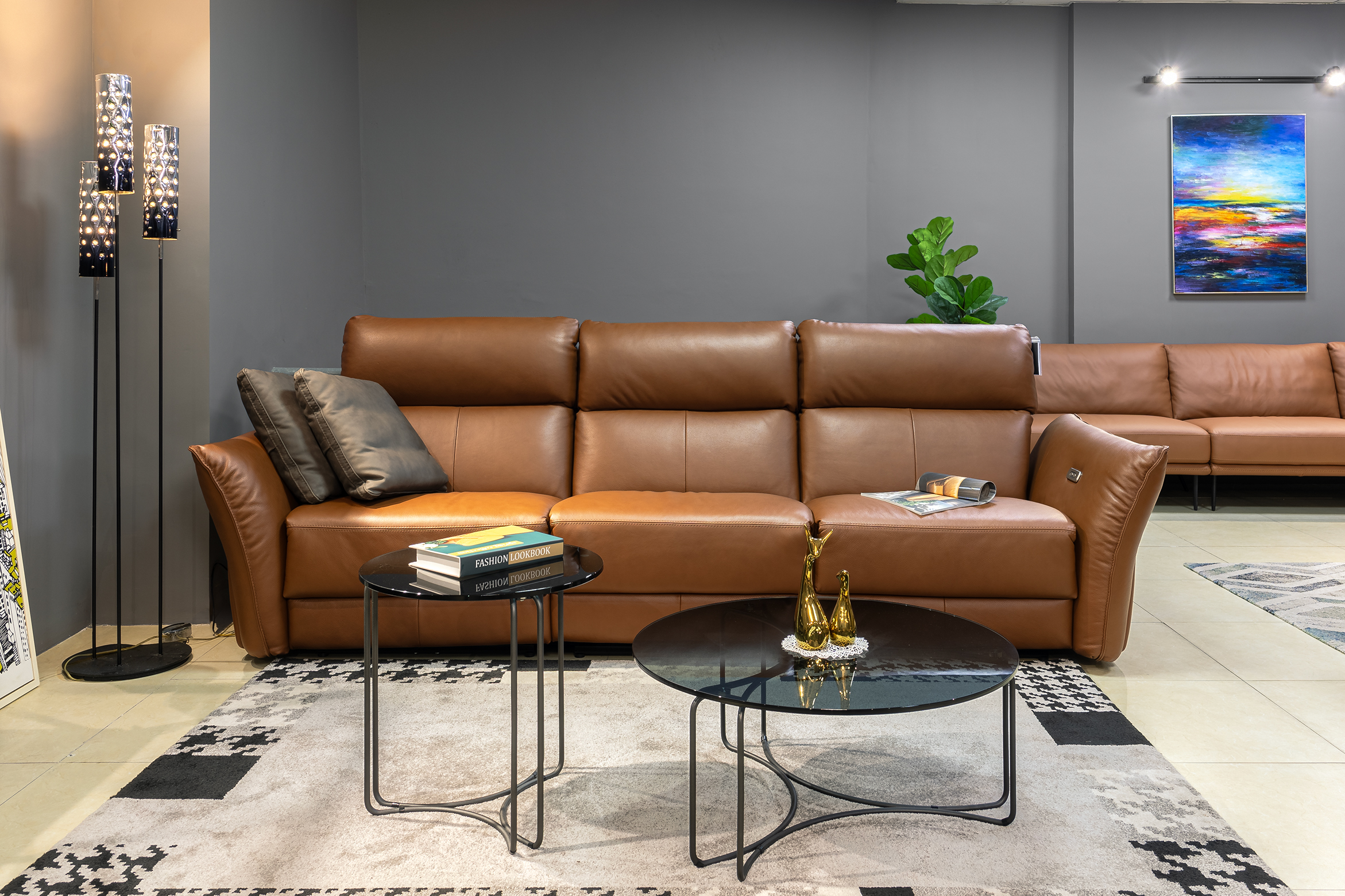 Sofa da Italia: Băng dài điện Santo góc 2