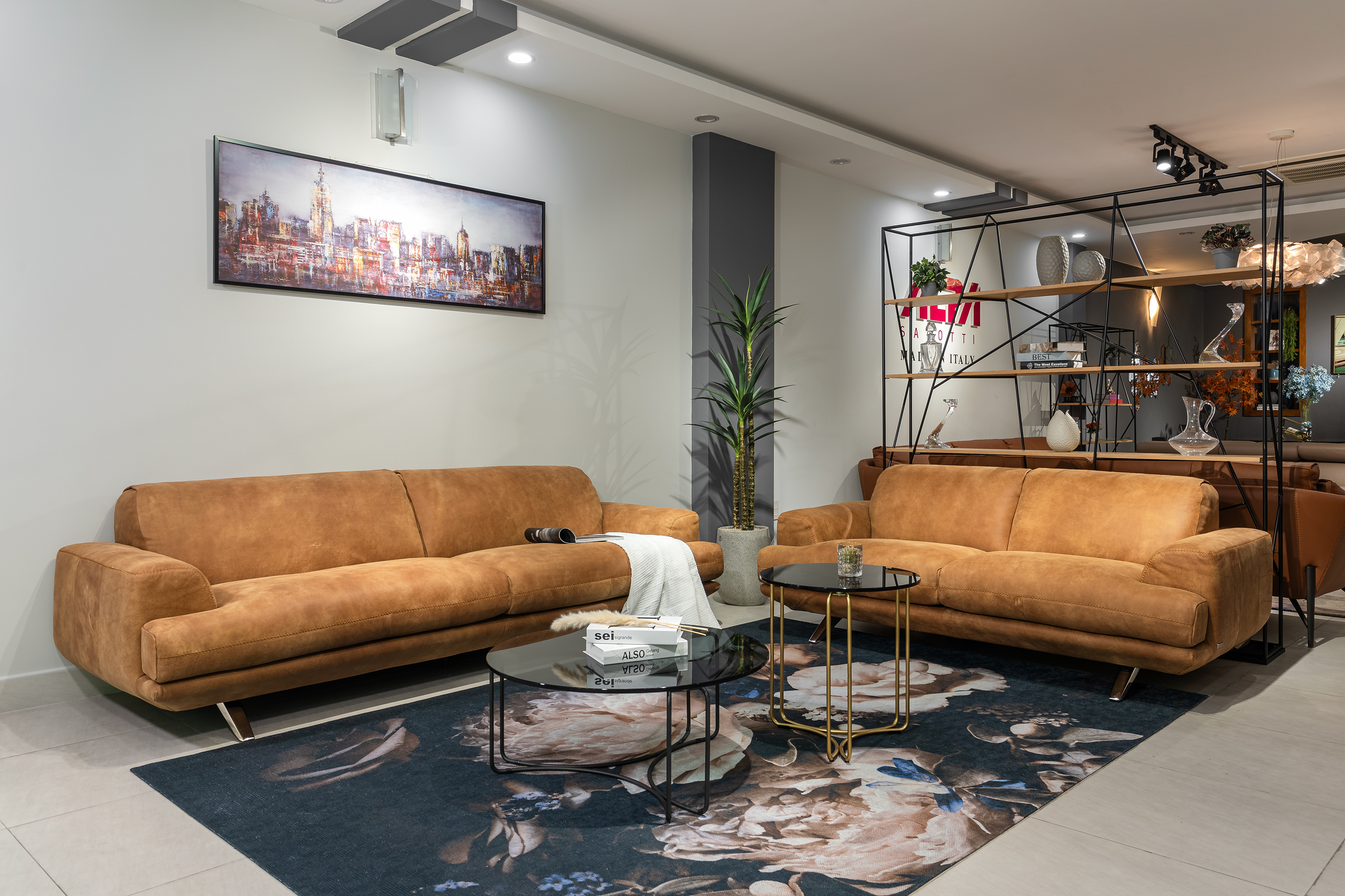 Sofa da Italia: Bộ rời Club da mài góc 2