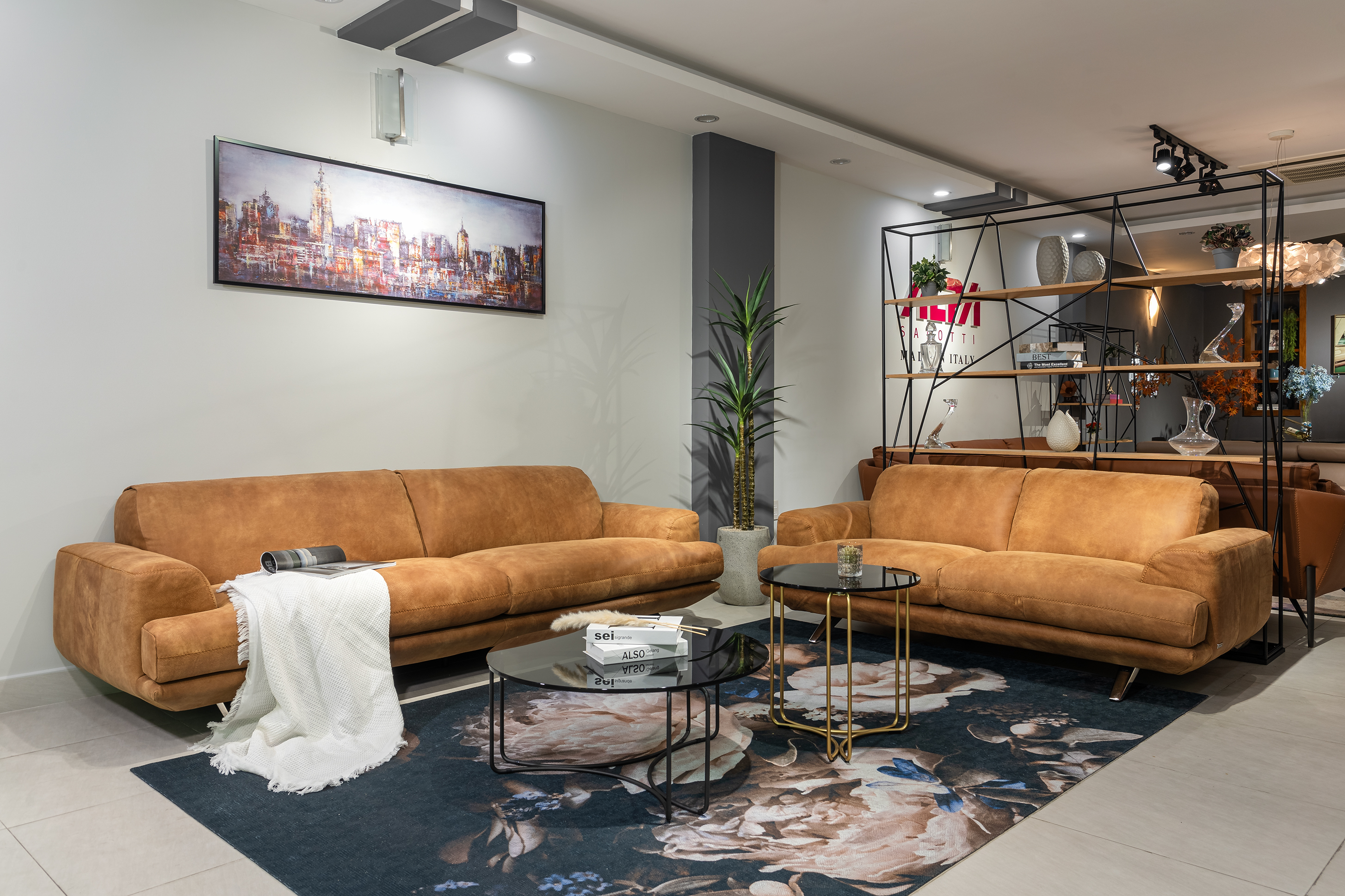 Sofa da Italia: Bộ rời Club da mài góc 1