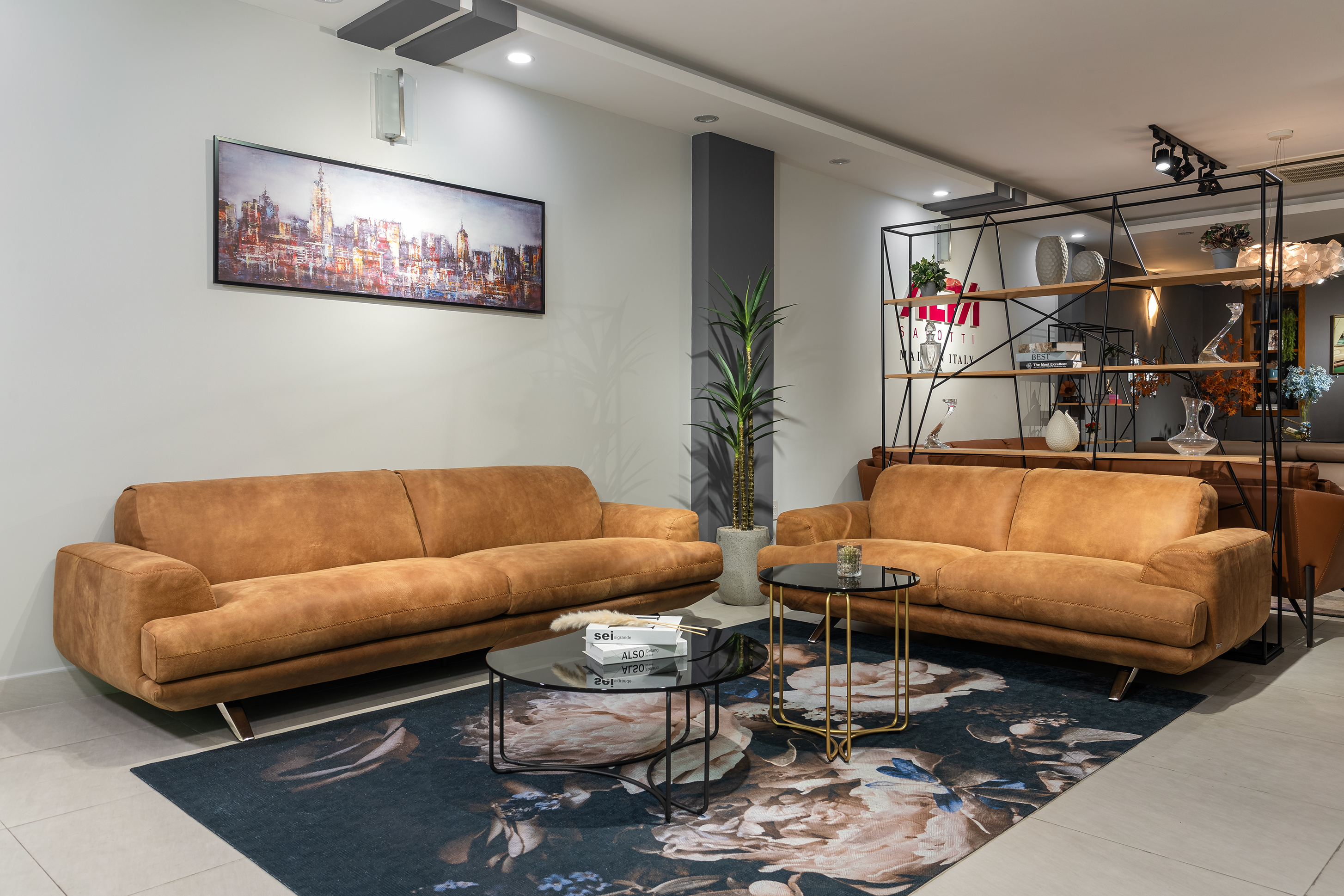 Sofa da Italia: Bộ rời Club da mài góc 4