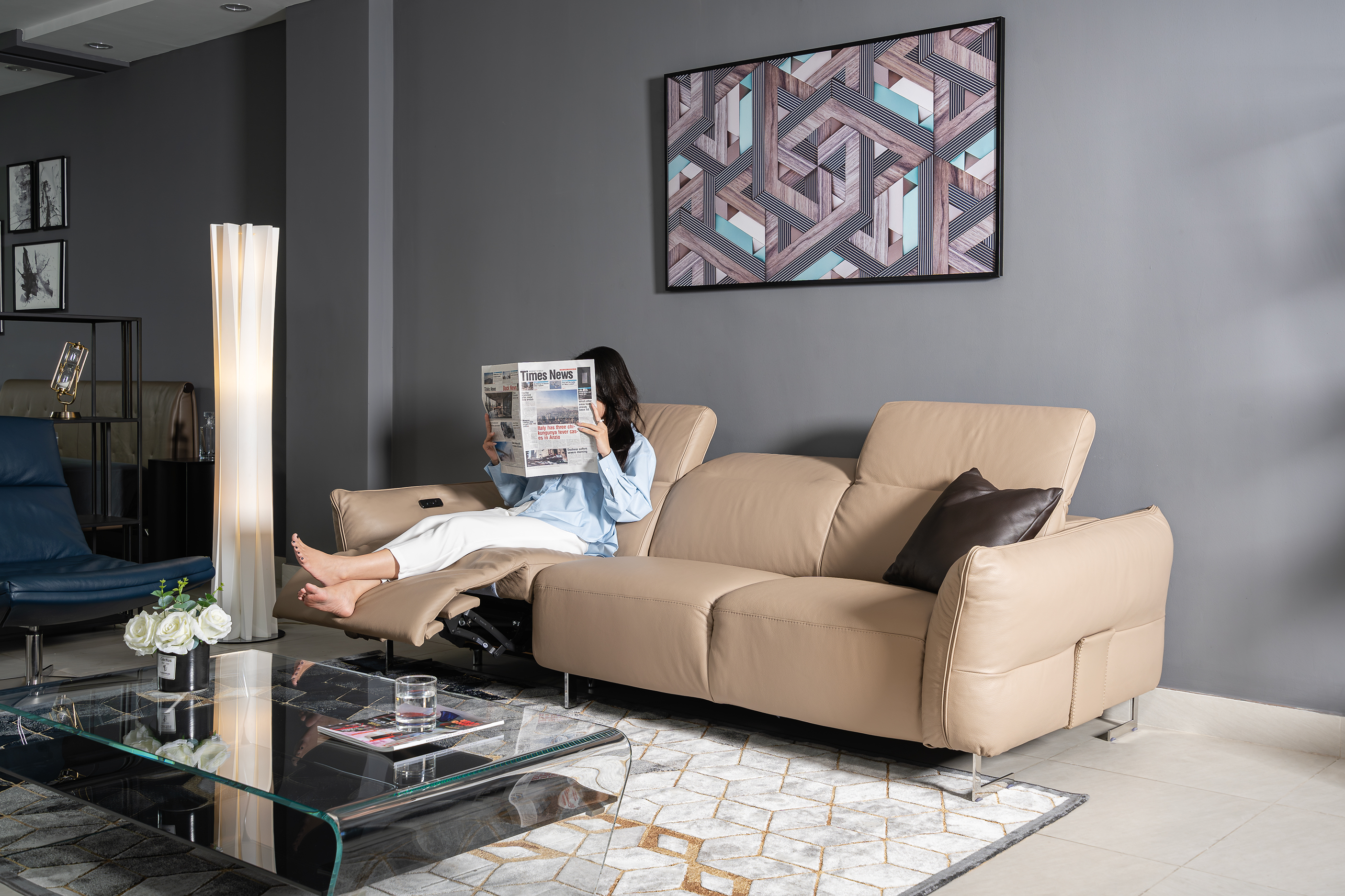Sofa da Italia: Sofa băng Danny Boy góc 1