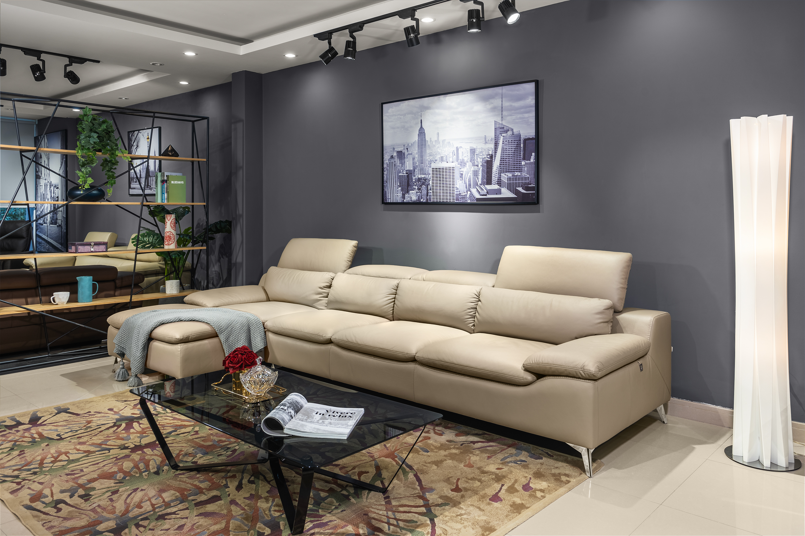 Sofa da Malaysia: Bộ góc KH291 góc 1
