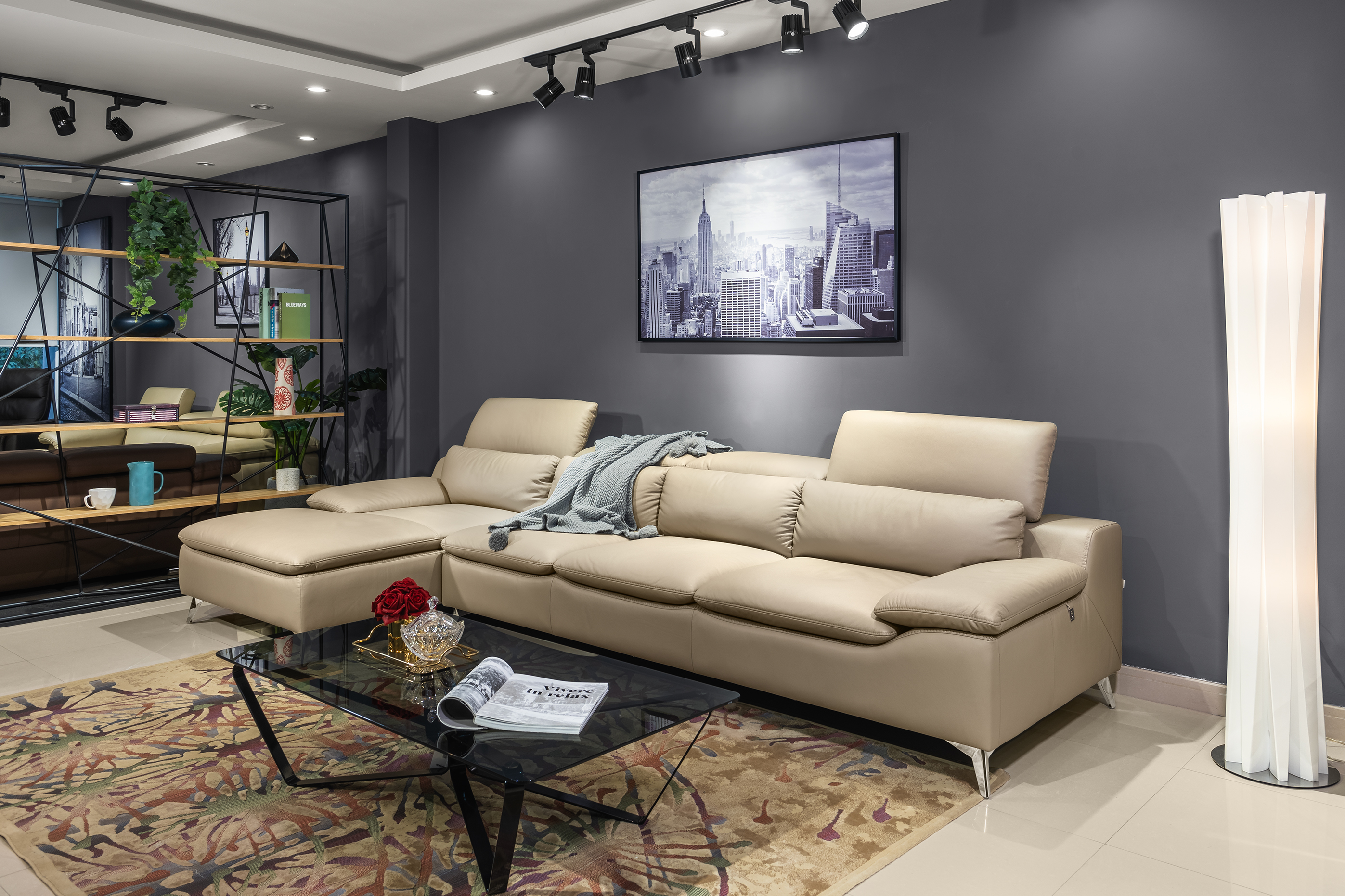 Sofa da Malaysia: Bộ góc KH291 góc 3