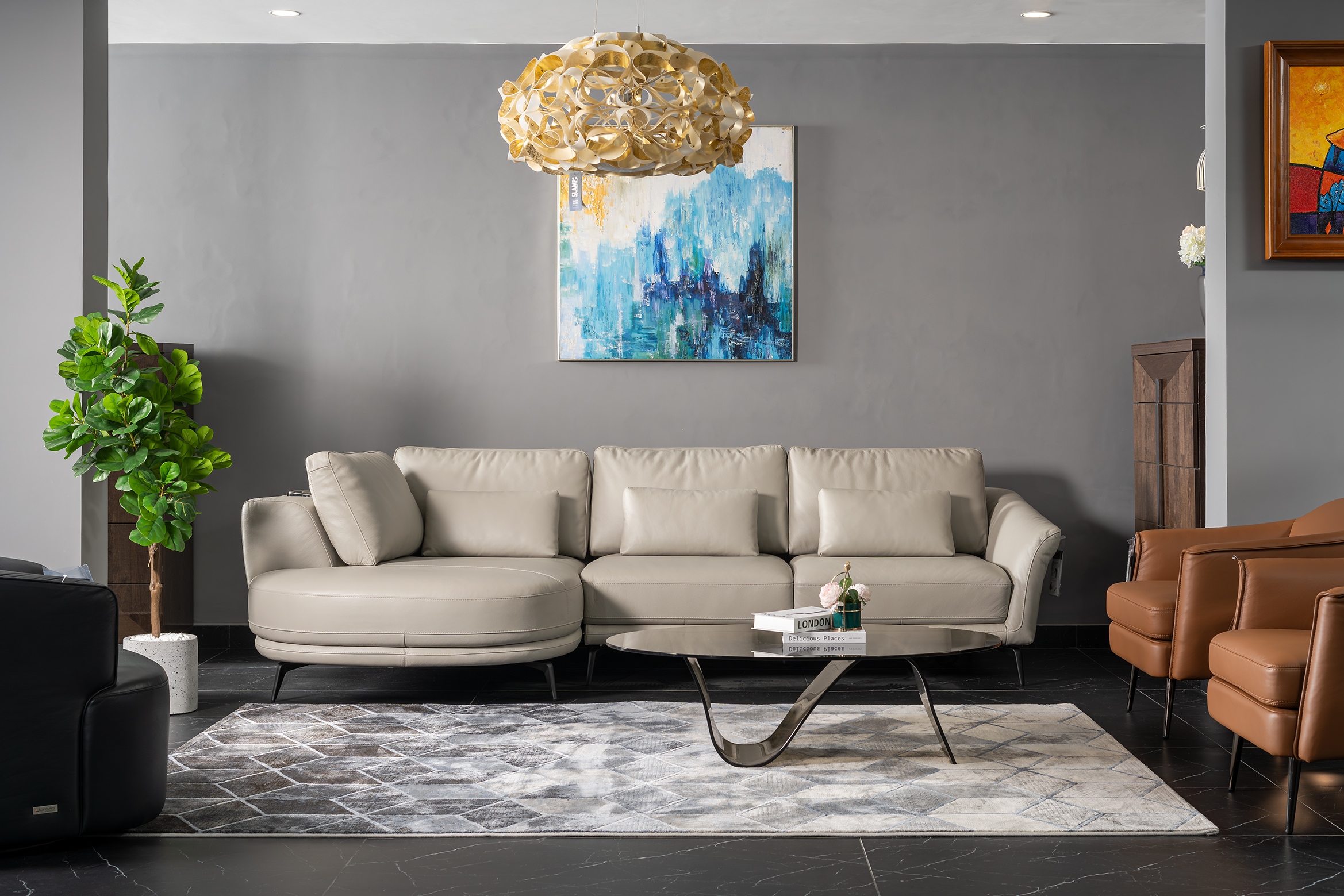 Sofa da Malaysia: Sofa góc 1249 góc 4