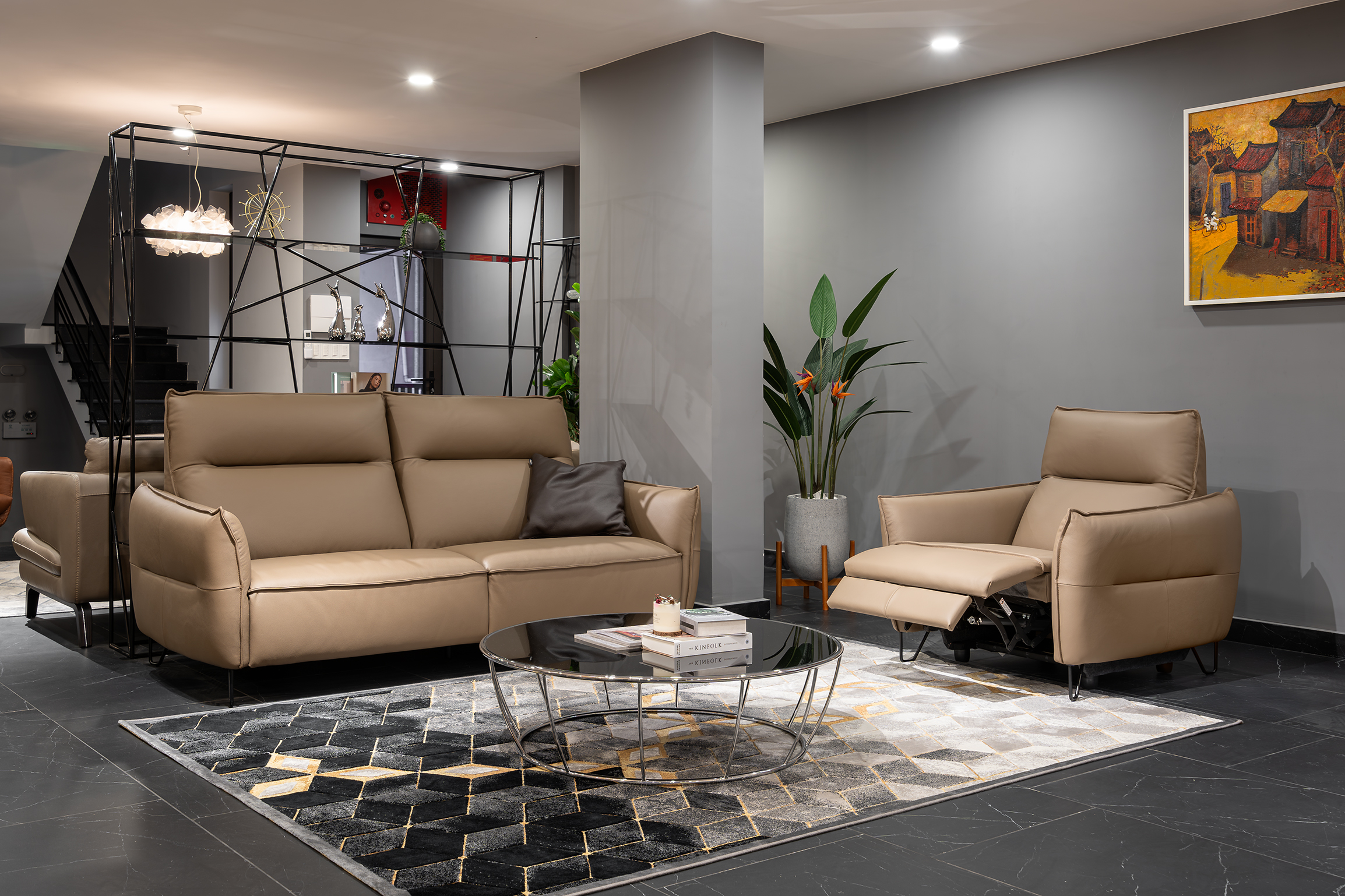 Sofa da Italia: Bộ rời Ovetto-1231