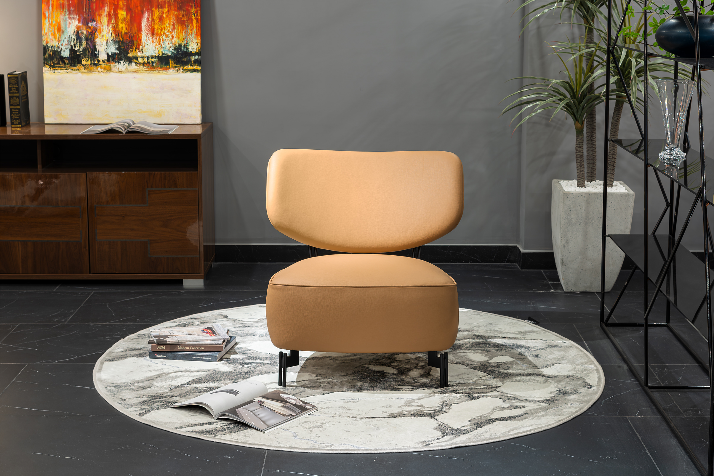Sofa da Italia: Ghế đơn Silla-1195 góc 3