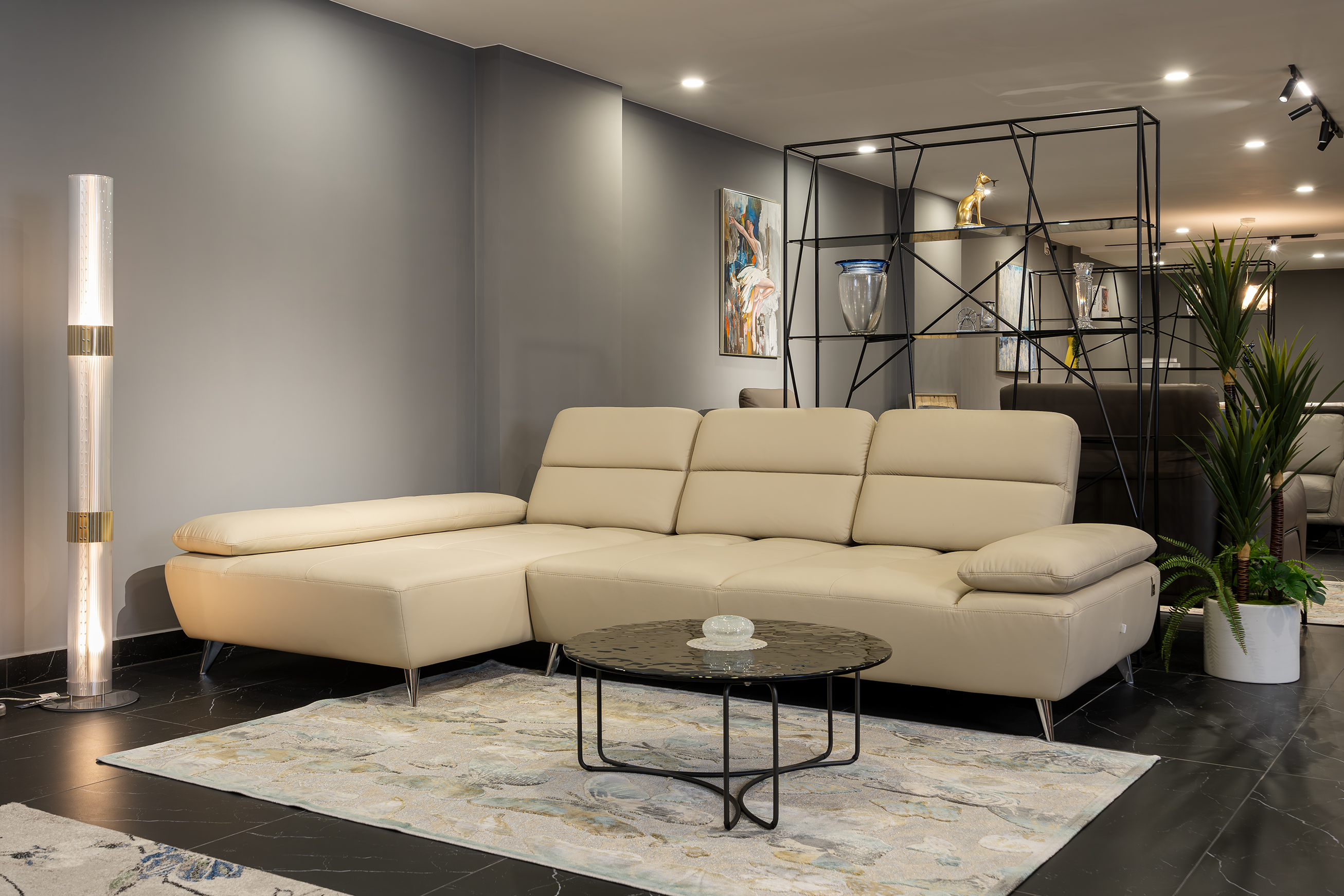 Sofa da Malaysia: bộ góc KH207 góc 3