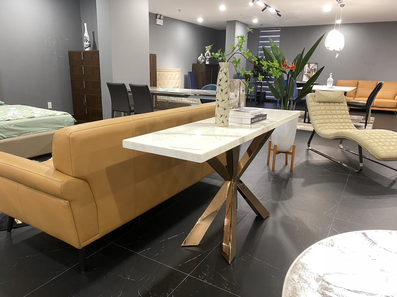 Bàn console Formica góc 2