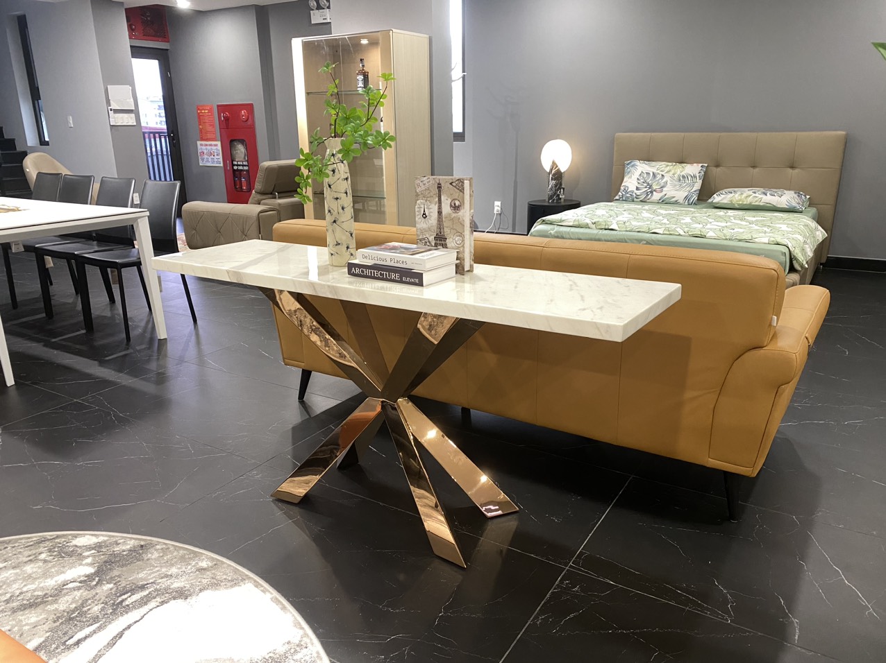 Bàn console Formica góc 4
