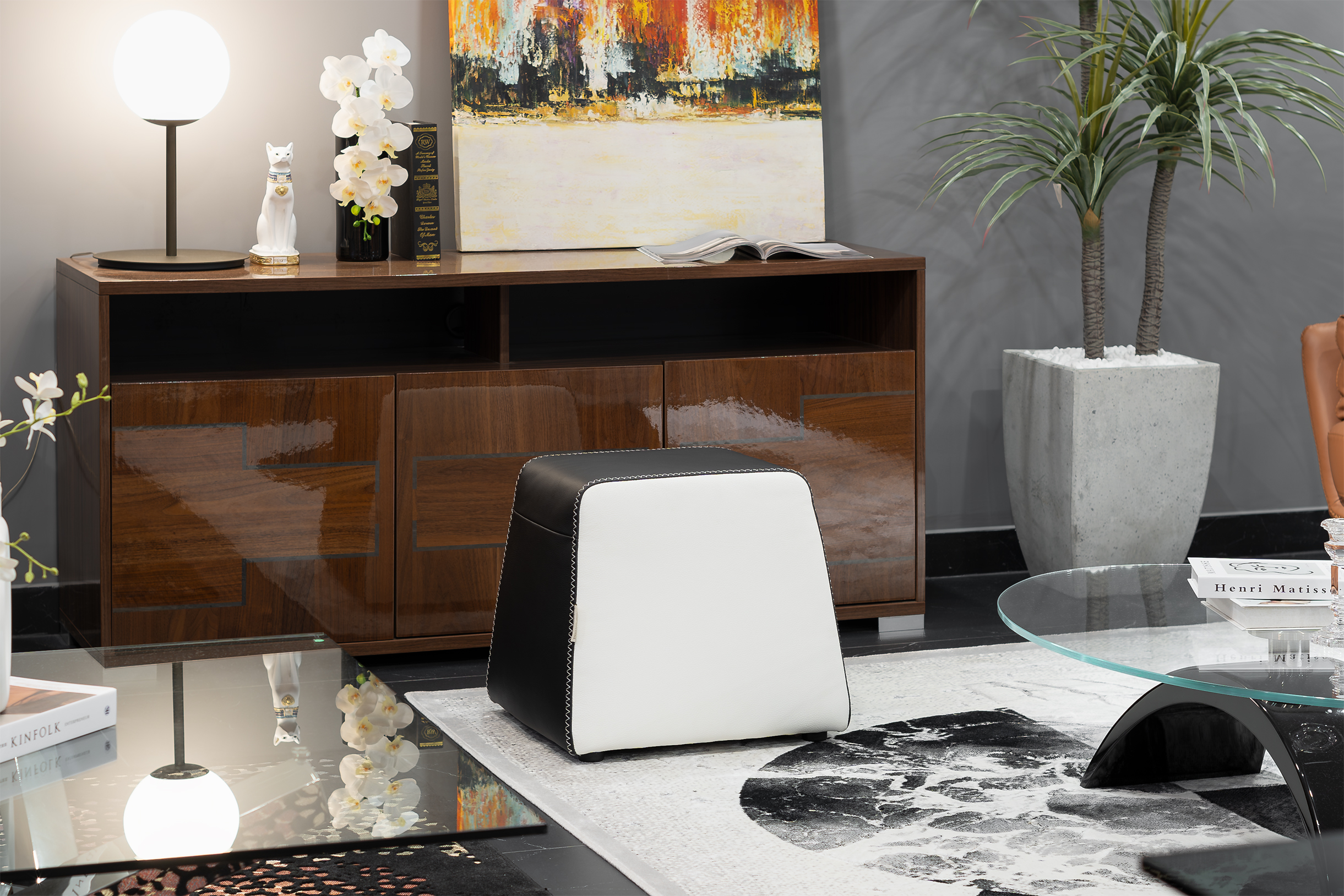 Sofa da Malaysia: Đôn F111D góc 1