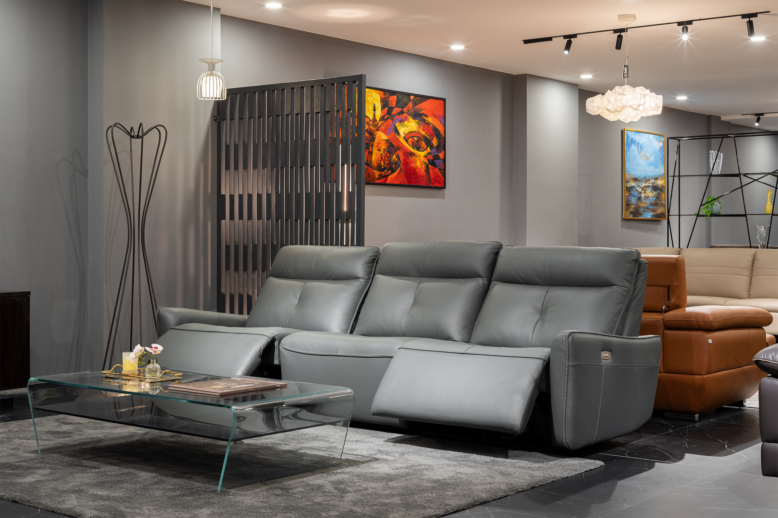 Sofa da Malaysia: Băng dài thư giãn điện T1104 góc 2