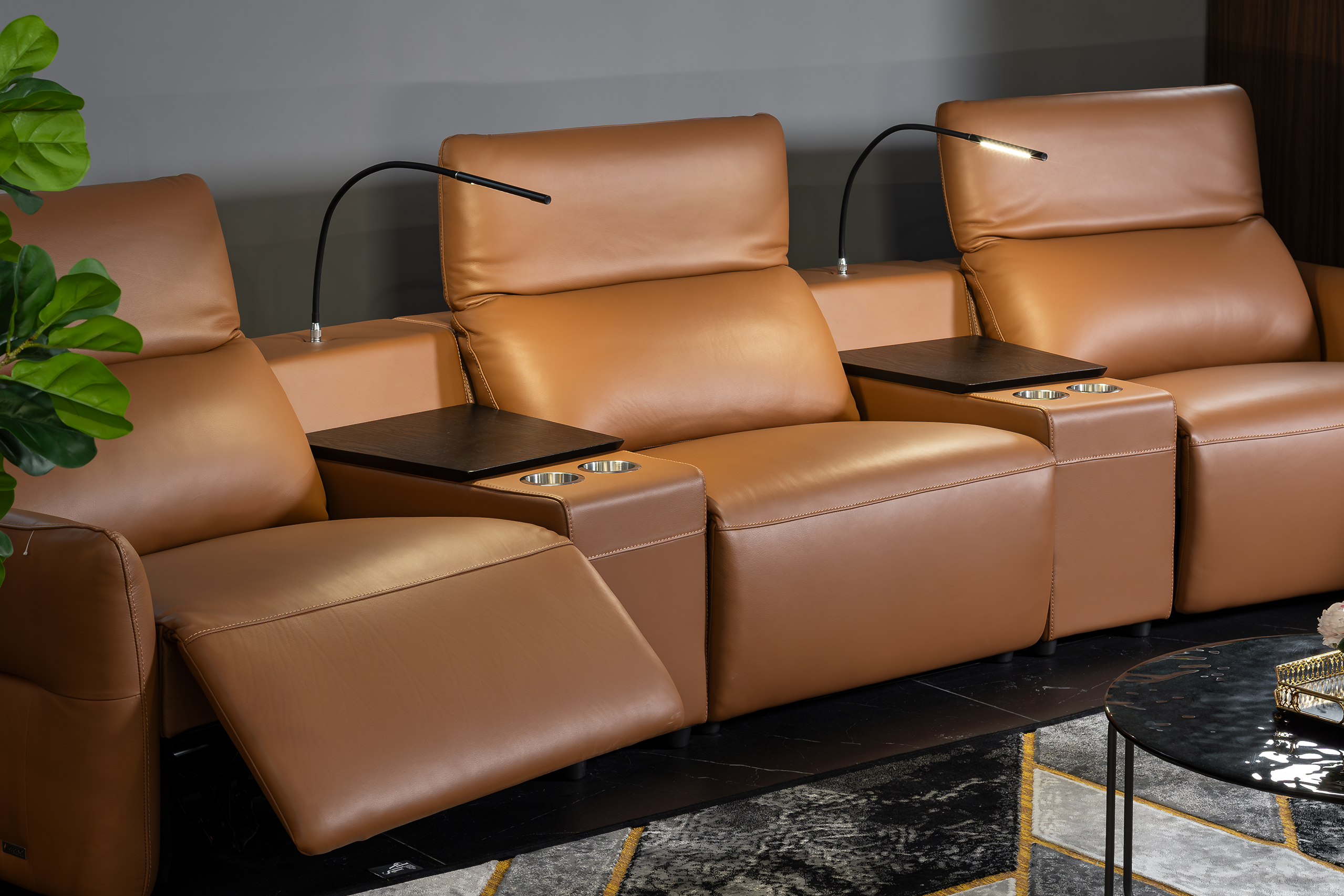 Sofa da Malaysia: Sofa thư giãn điện T1215 góc 4