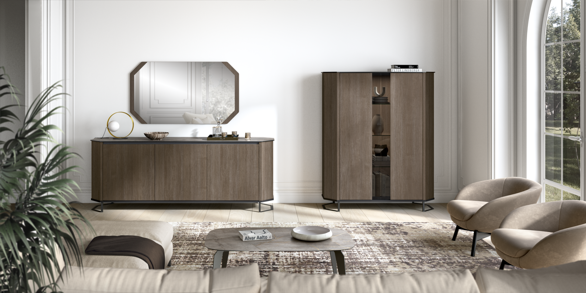 Tủ Hexagon Cabinet – Status Italia góc 2