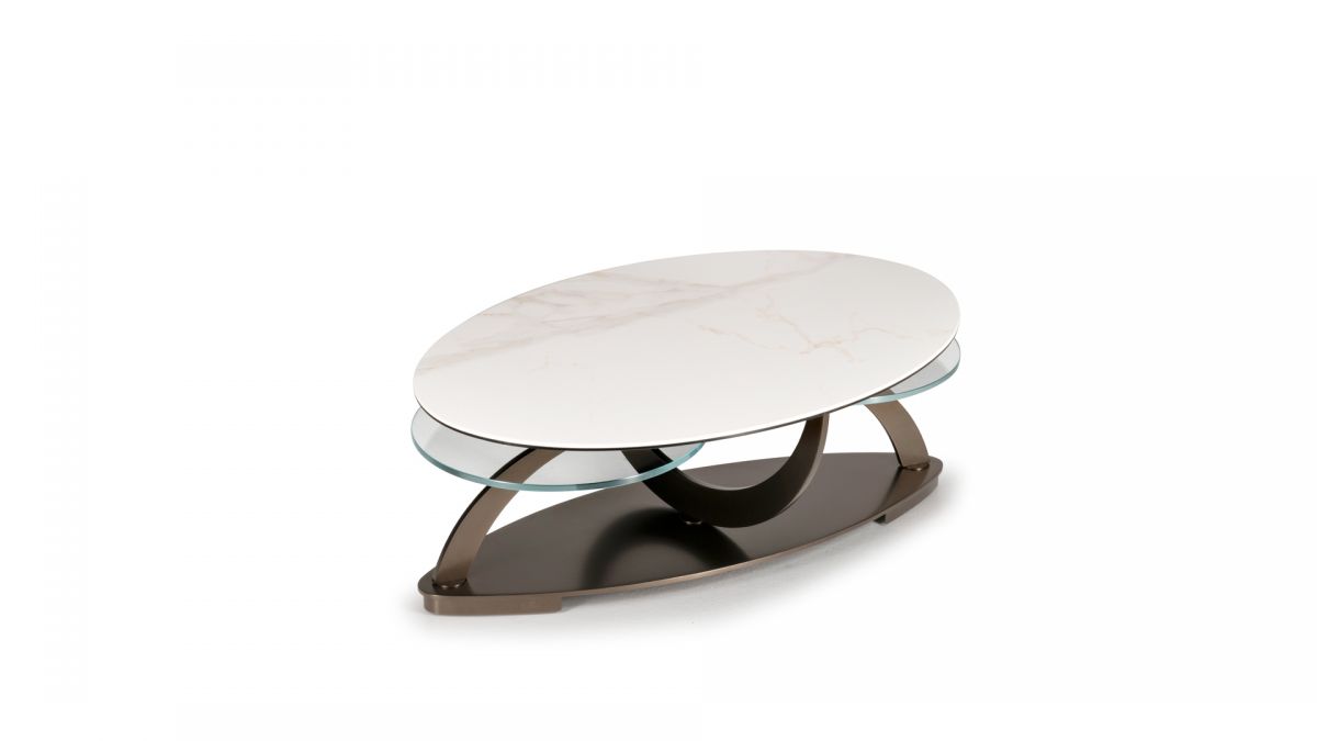 Bàn trà Italia CoCoon Oval góc 2