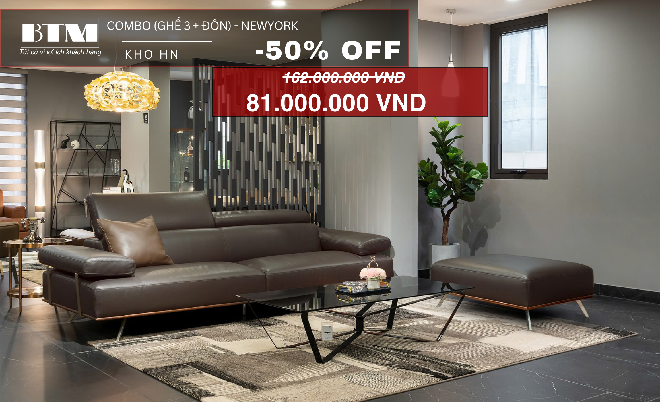 Sofa da Italia: New York Set(3S+đôn)