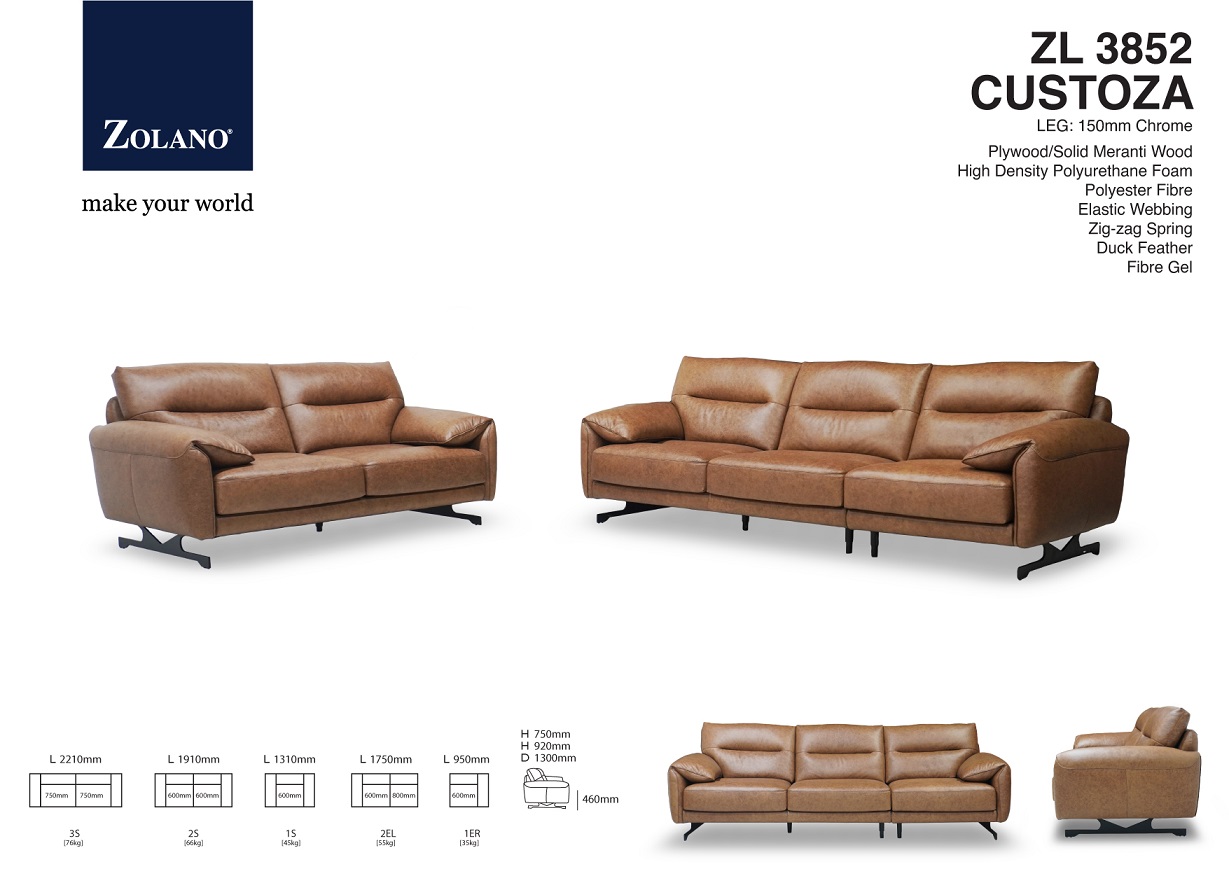 Sofa da Malaysia: Băng ZL 3852 góc 3