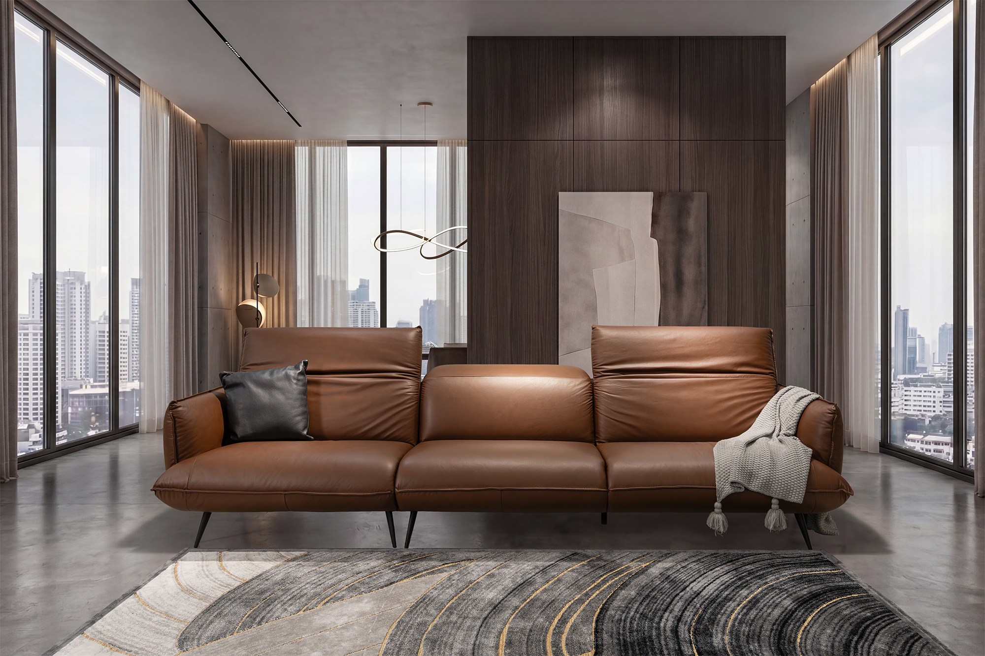 Sofa da Italia: Băng dài PRM 1254 góc 4