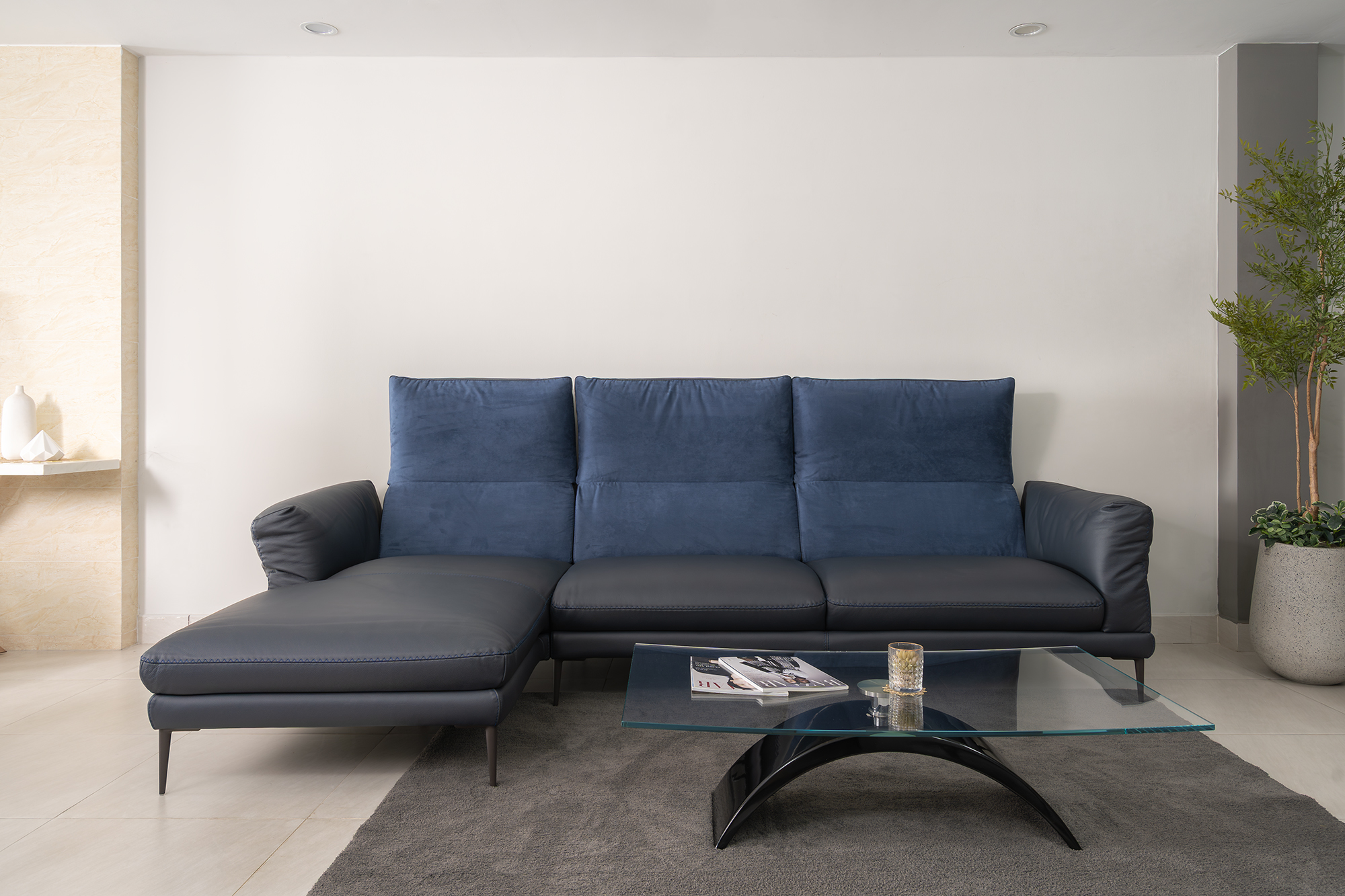 Sofa da Italia: Bộ góc 1119 Paride góc 3
