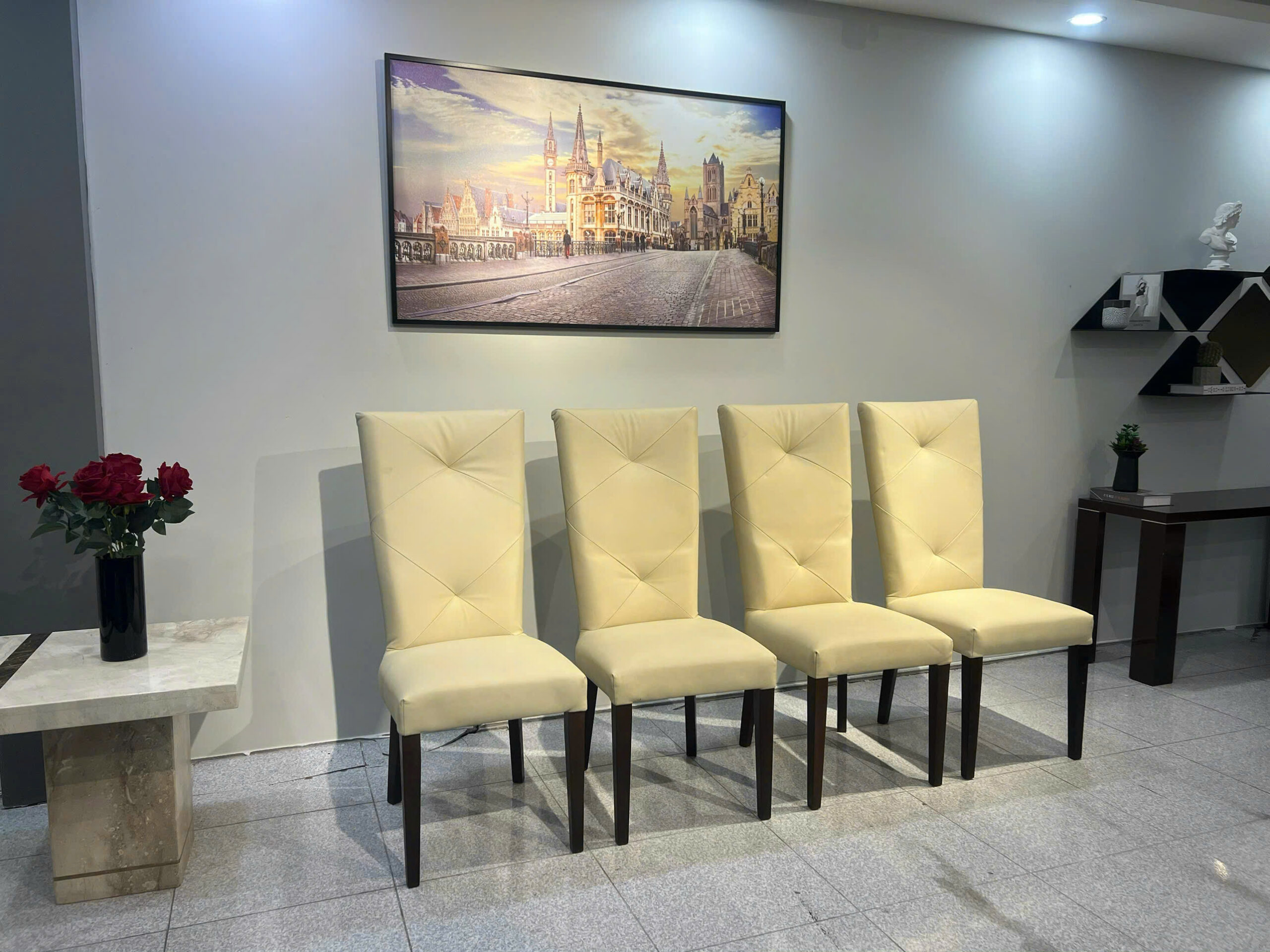 Ghế ăn da Malaysia 1028 góc 4