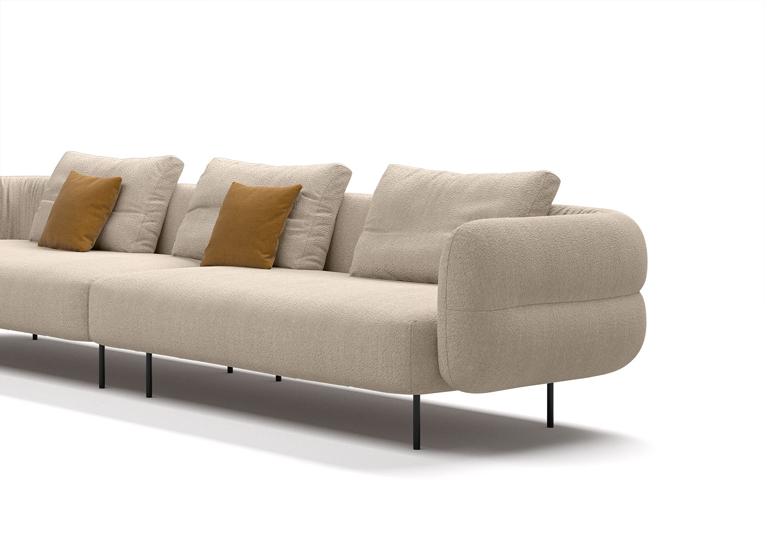 Sofa da Italia: Băng dài Anacapri góc 3