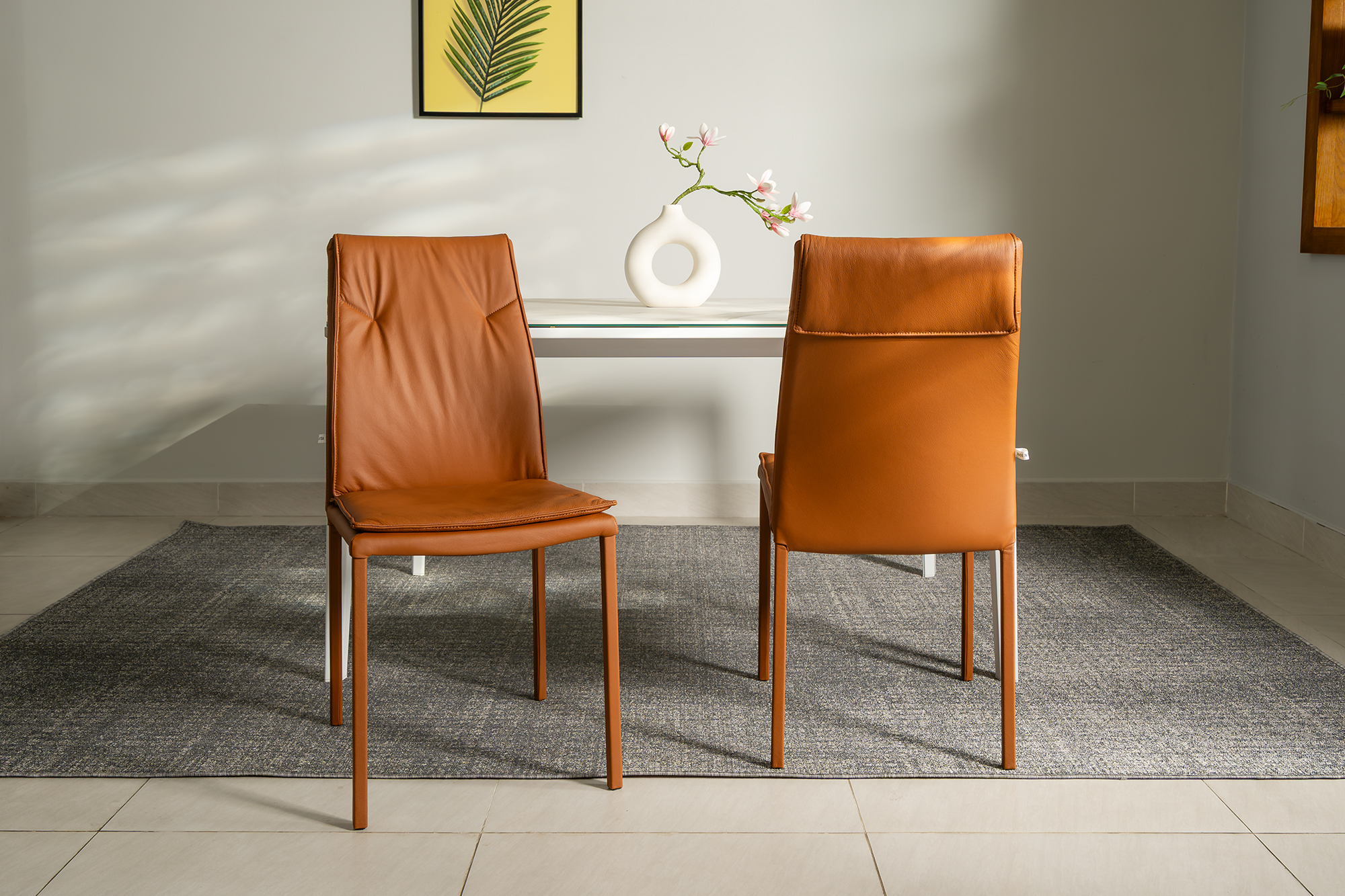 Ghế ăn da bò Malaysia 1024 góc 3