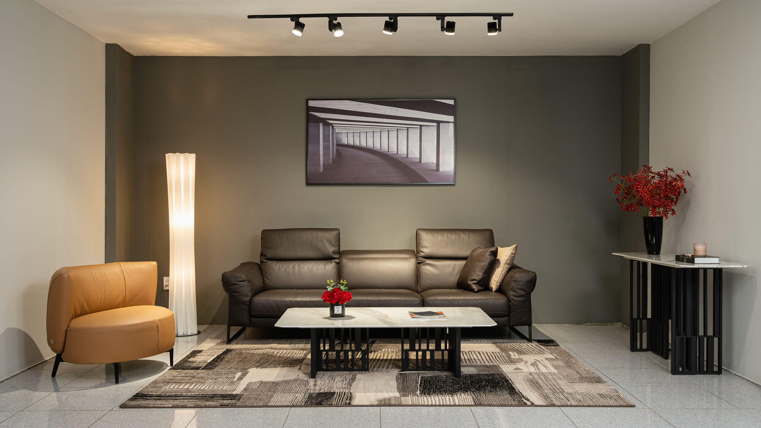 Concept Băng dài Presley (Italia) kết hợp Ghế đơn Drusilla 1196 (Italia), Thảm Italia và Bàn trà Lexington (Úc)