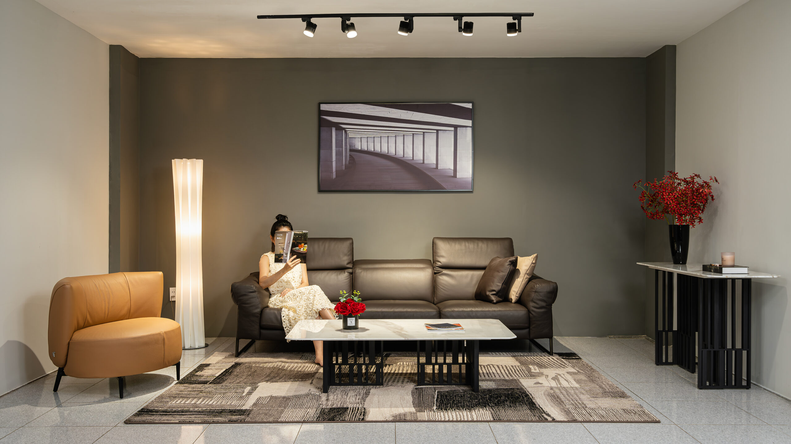 Concept Băng dài Presley (Italia) kết hợp Ghế đơn Drusilla 1196 (Italia), Thảm Italia và Bàn trà Lexington (Úc) góc 3