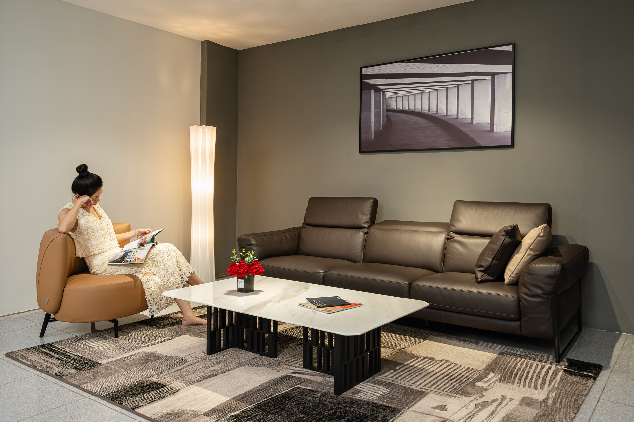 Concept Băng dài Presley (Italia) kết hợp Ghế đơn Drusilla 1196 (Italia), Thảm Italia và Bàn trà Lexington (Úc) góc 5