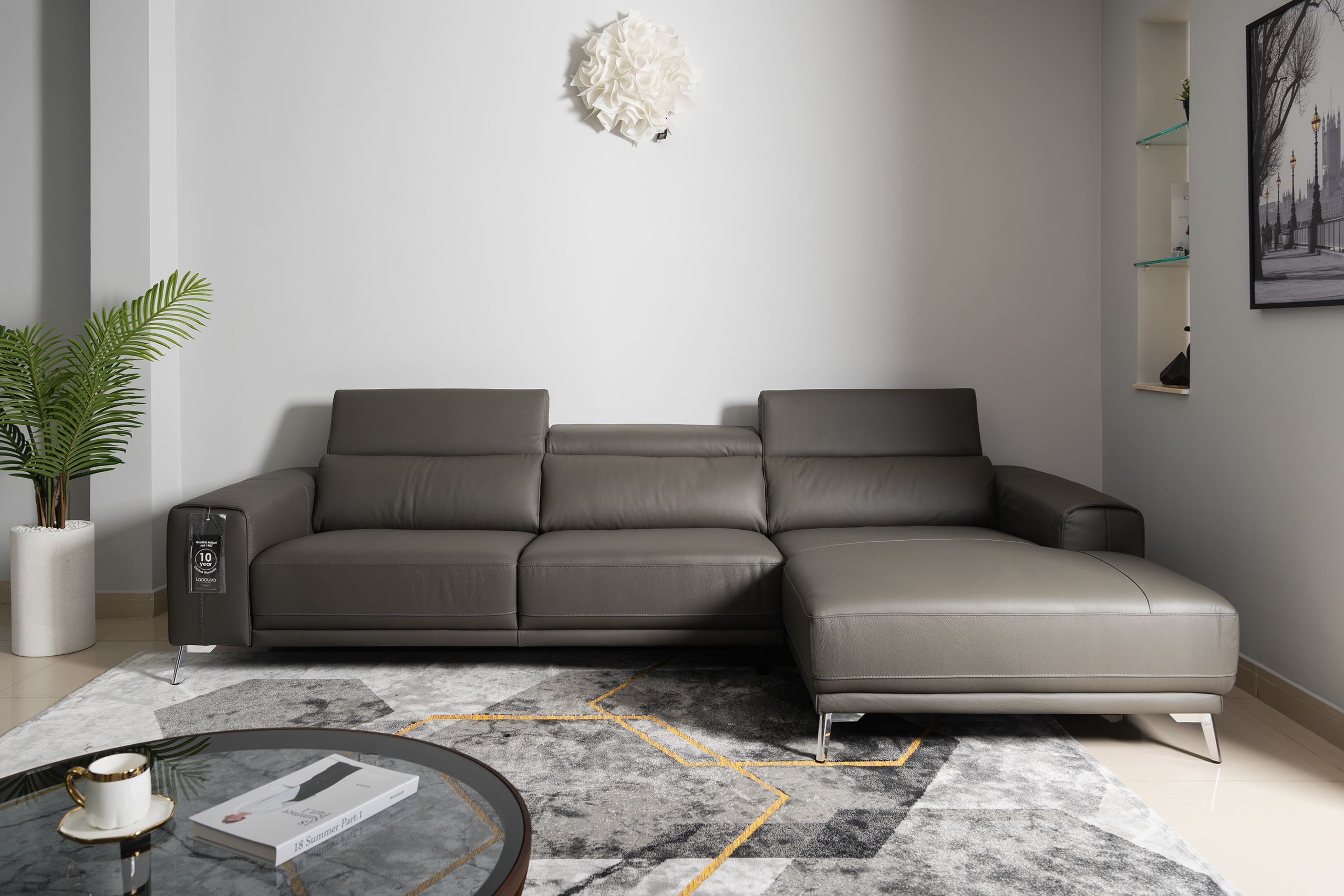 Sofa da Malaysia: Bộ góc 986 Kelvin góc 2