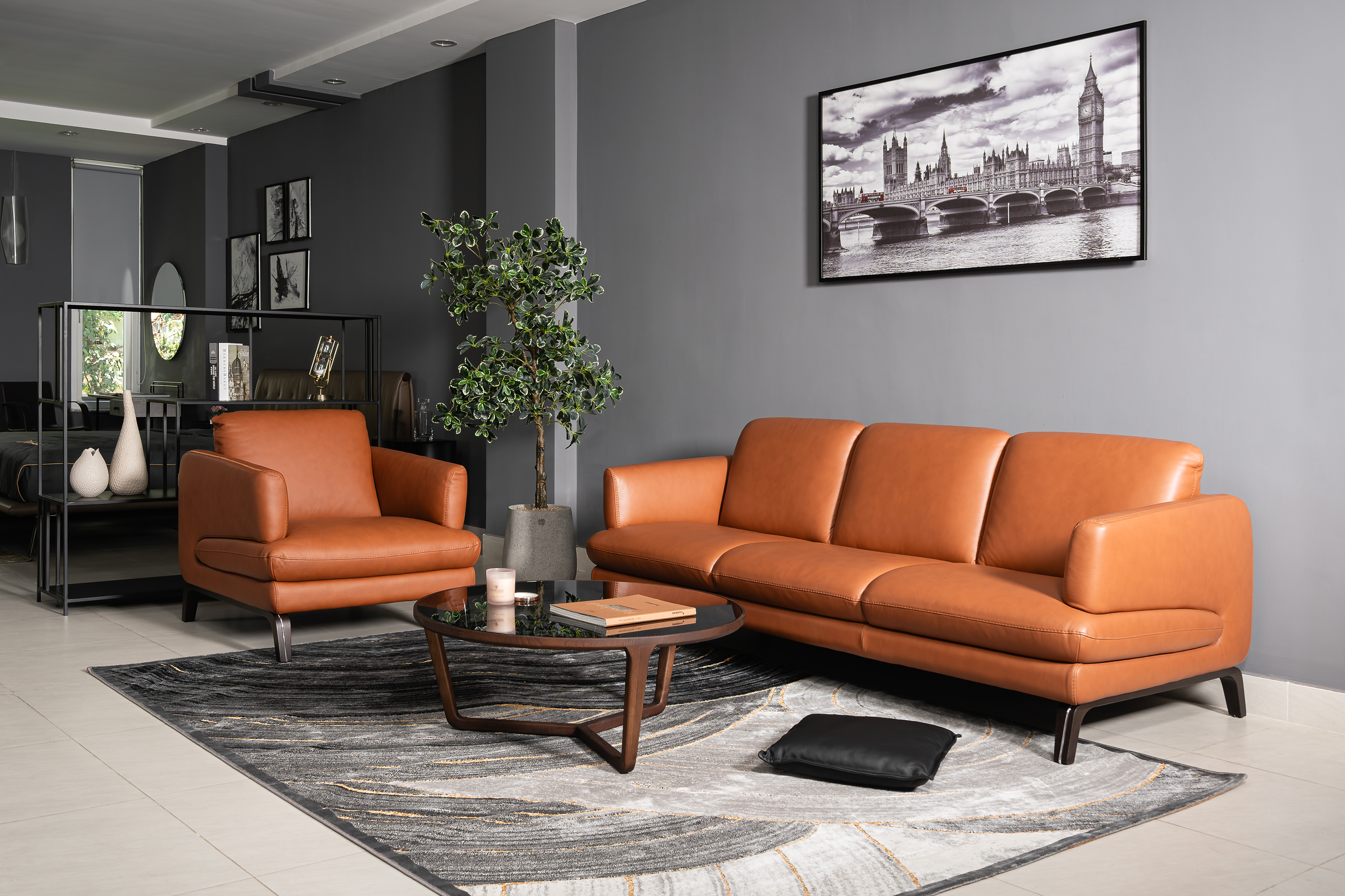 Sofa da Italia: Bộ rời Esprit góc 4