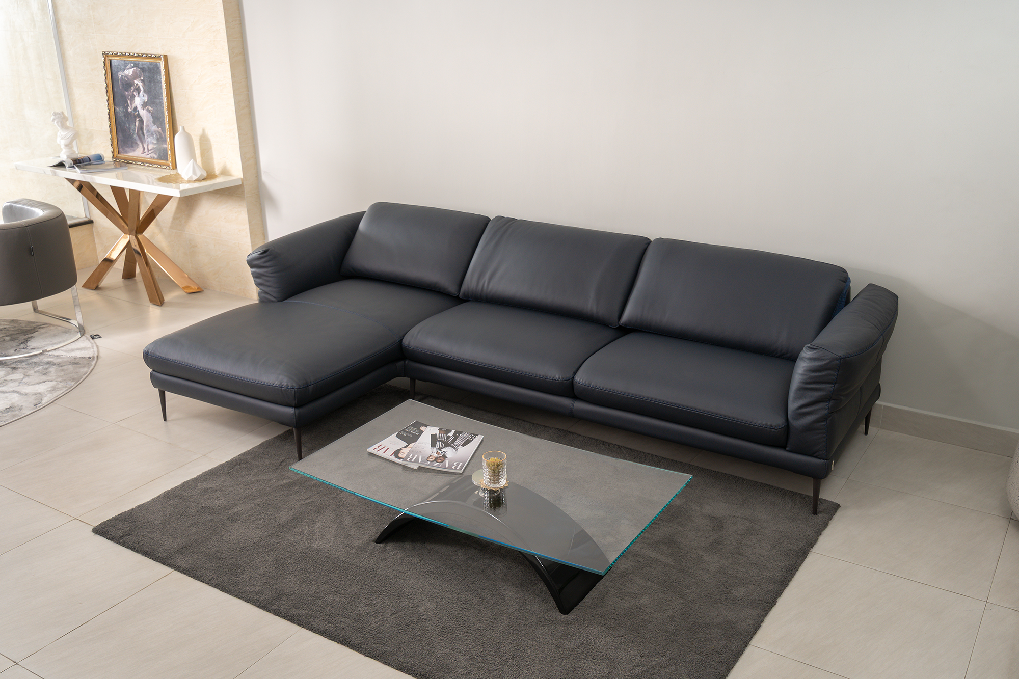 Sofa da Italia: Bộ góc 1119 Paride góc 4