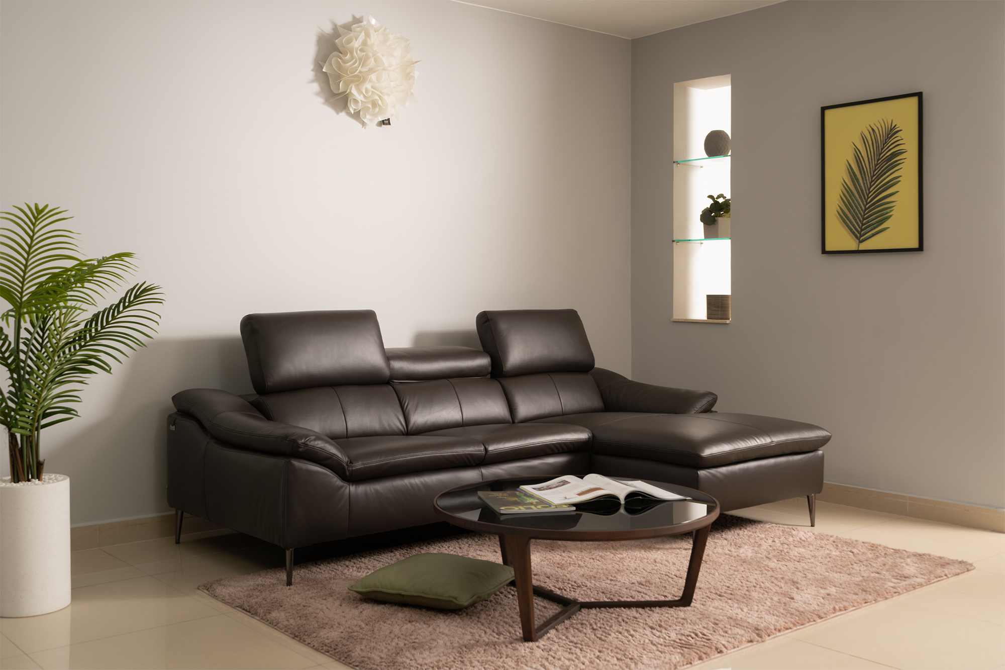 Sofa da Malaysia: Bộ góc ZL2685 góc 3