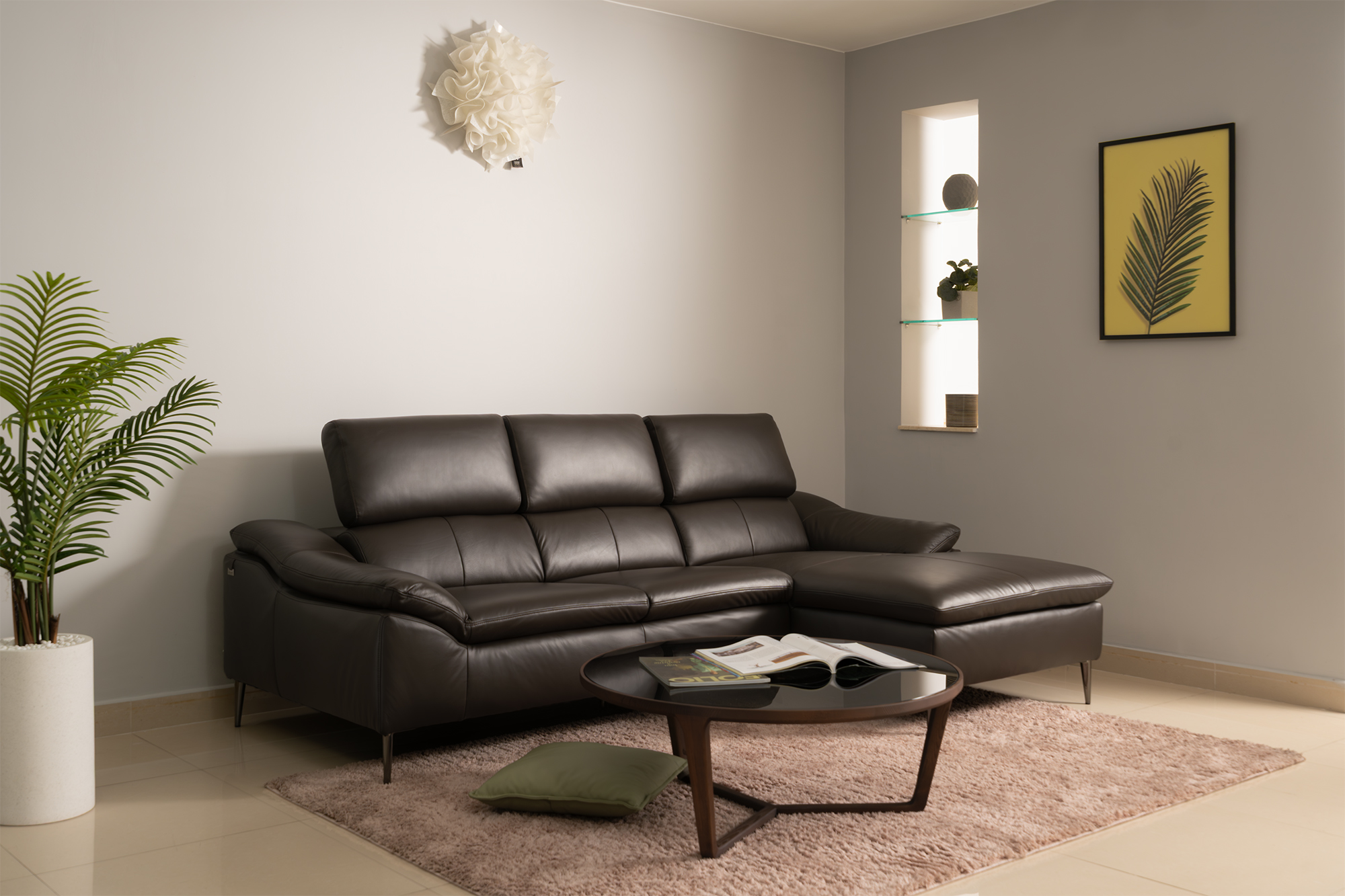 Sofa da Malaysia: Bộ góc ZL2685 góc 2